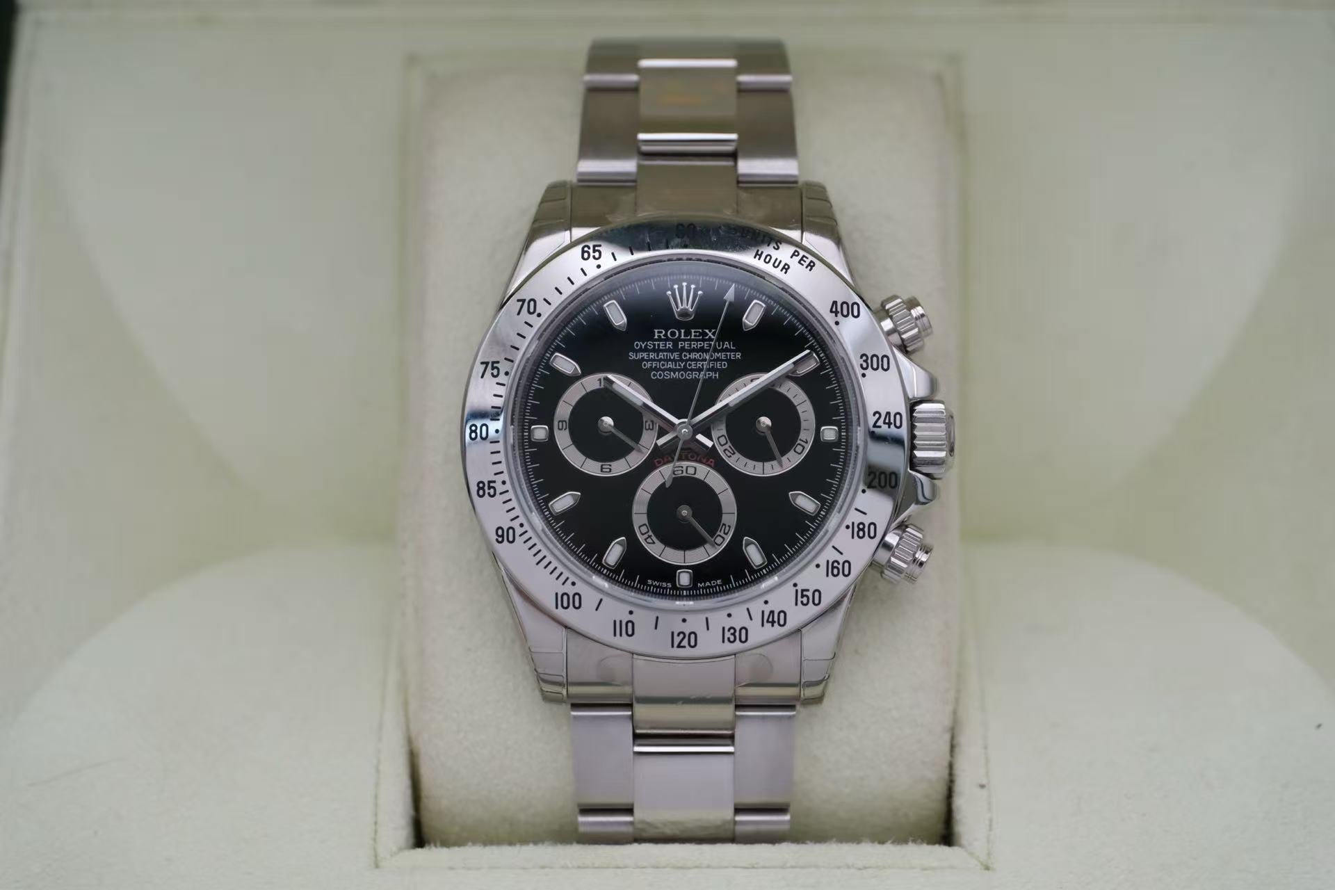✦ 劳力士 Rolex 宇宙计型迪通拿 116520 40毫米 精钢 黑盘 绝版未使用品