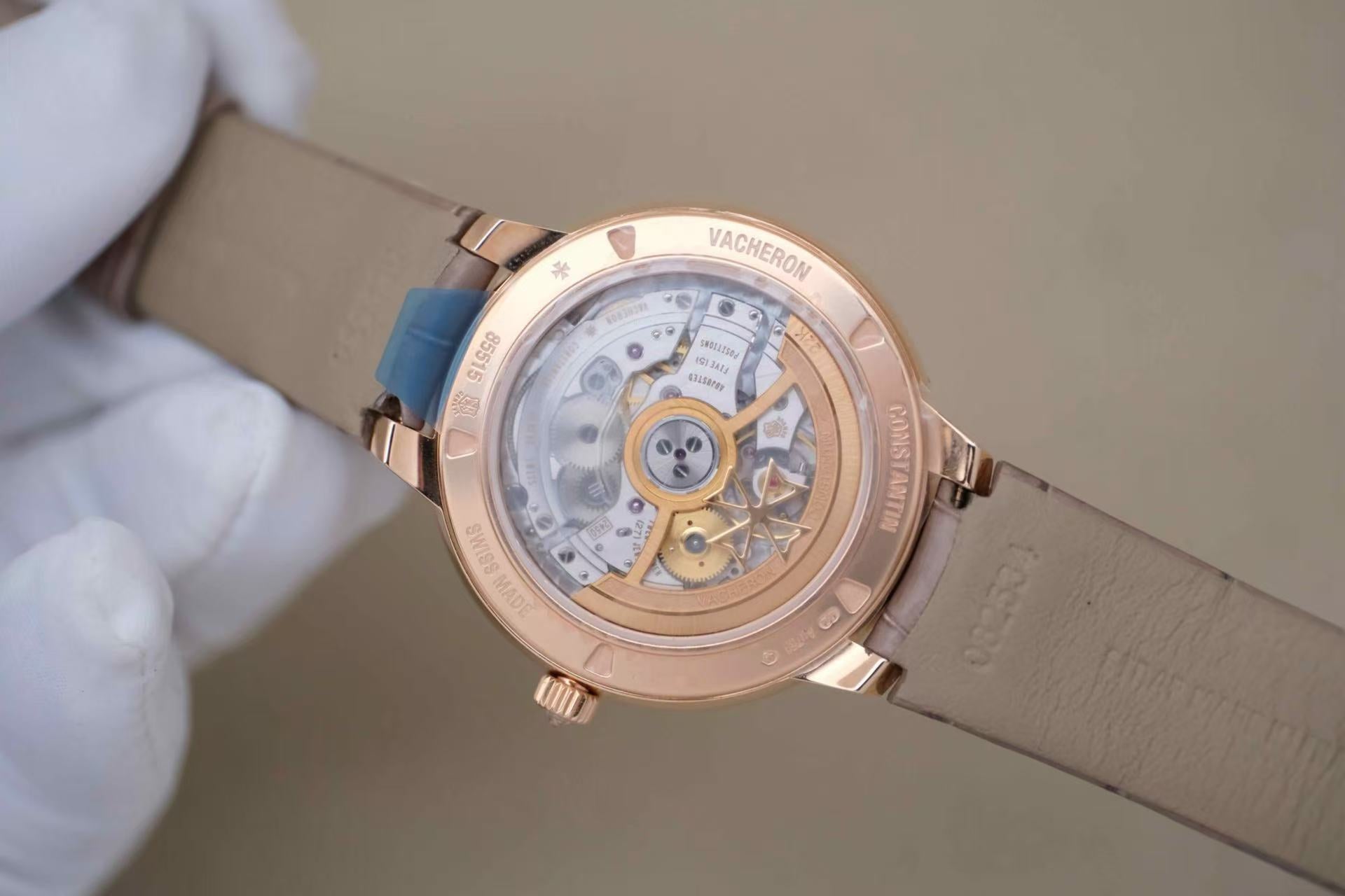 ✦ Vacheron Constantin Heritage Collection 85515 Pink Gold Diamond-set Automatic Mechanical