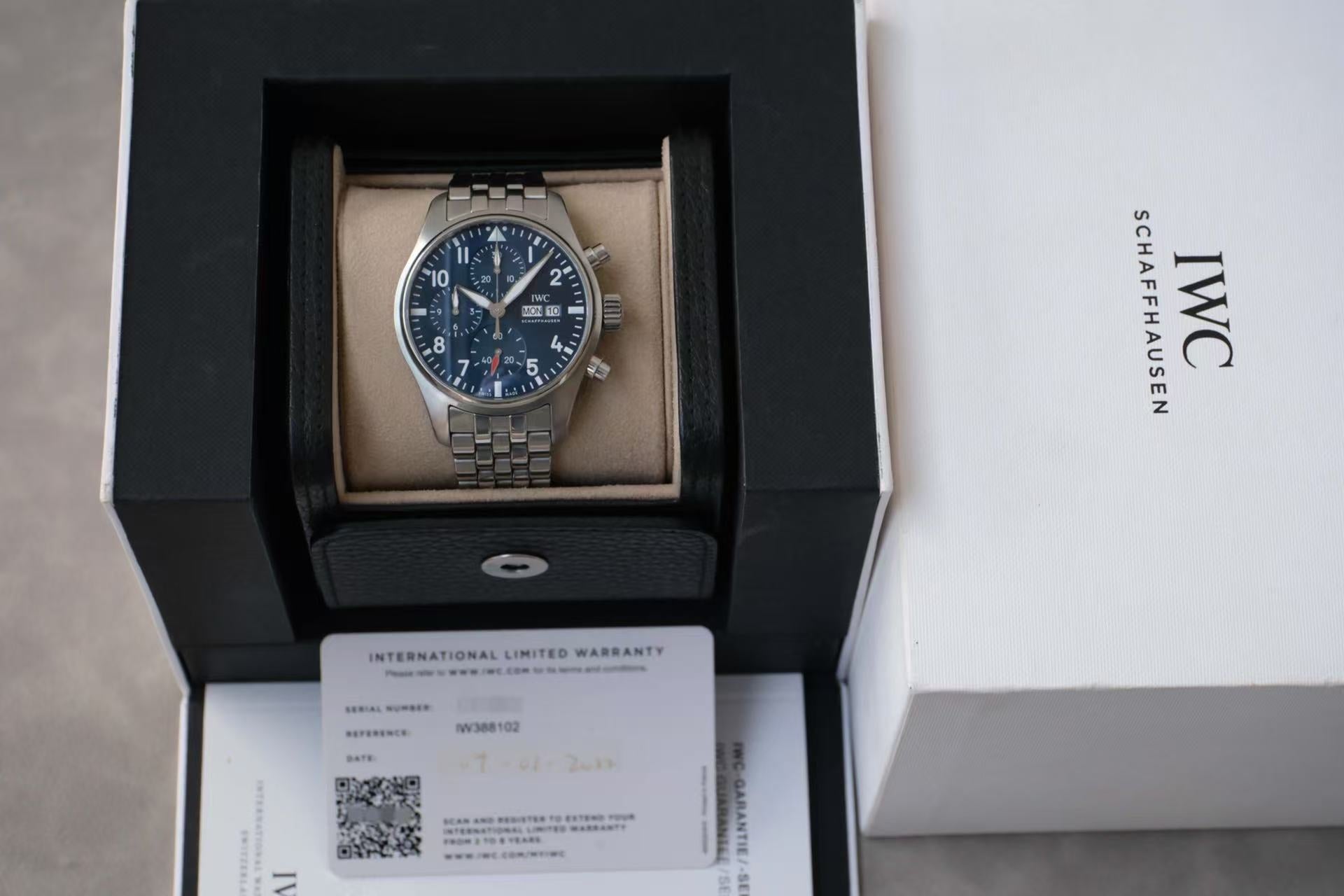 IWC Pilot's Watch Chronograph 41mm IW388102 Blue Dial Stainless Steel Automatic