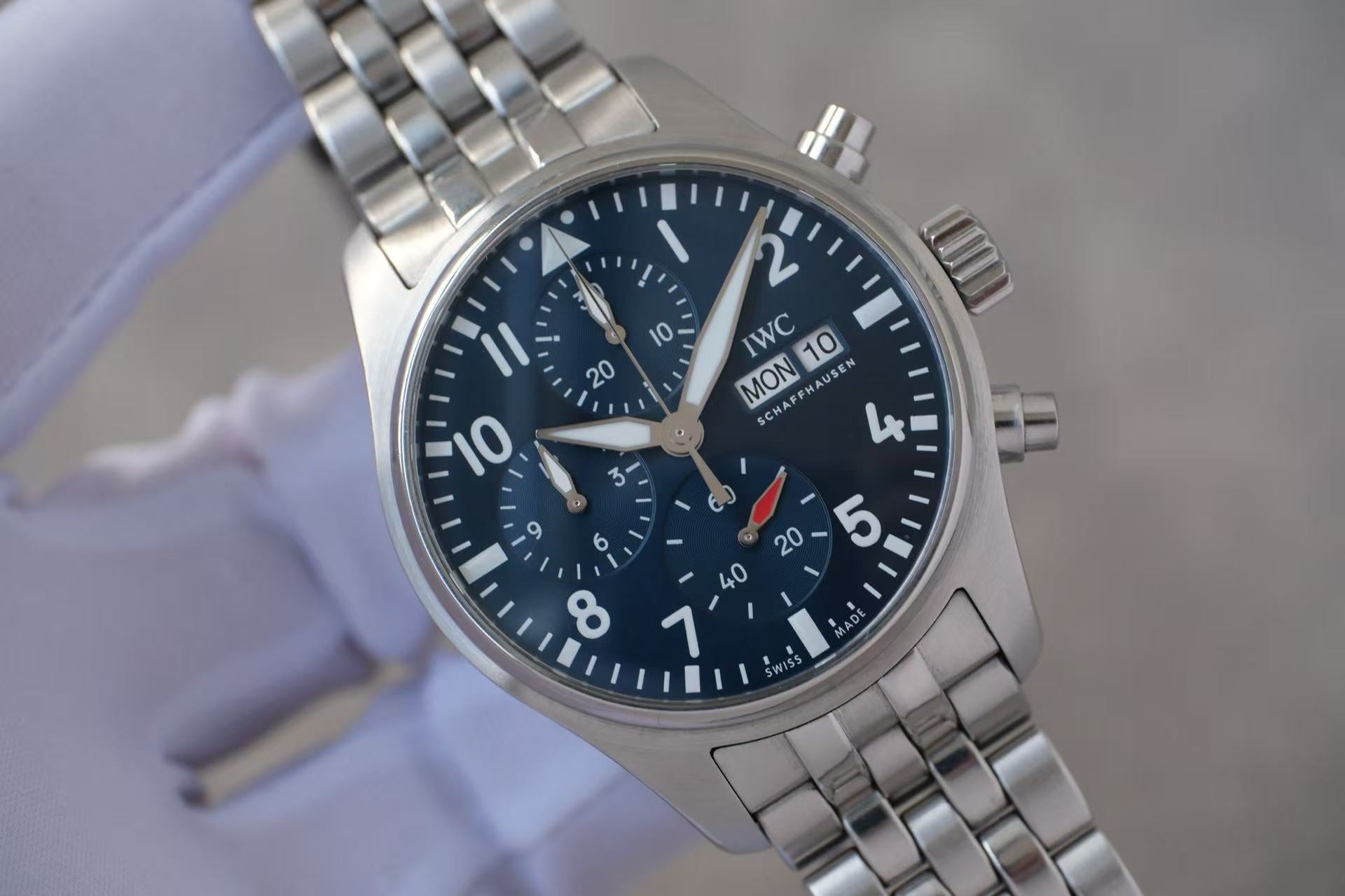 IWC Pilot's Watch Chronograph 41mm IW388102 Blue Dial Stainless Steel Automatic