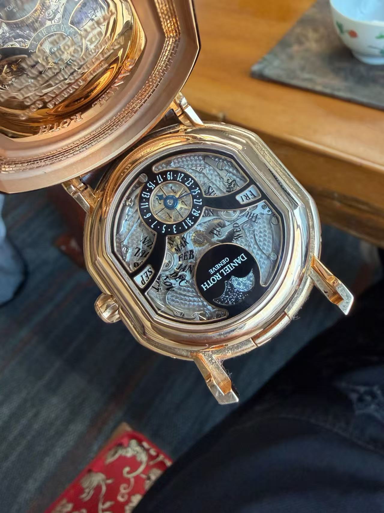 ✦ Daniel Roth Grand Complication 18K Rose Gold Diamond-Set Double-Sided Perpetual Calendar Tourbillon 40mm - A Unique and Masterpiece