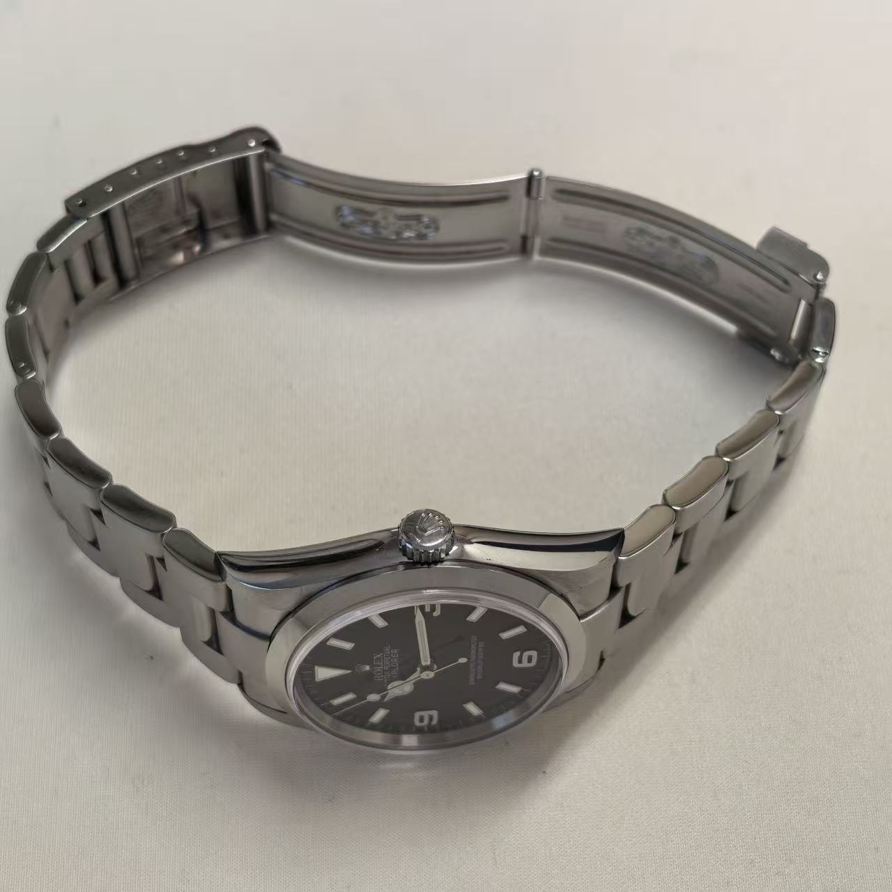 ✦ Rolex Explorer I 114270 Black Dial 36mm Stainless Steel 2007 Complete Set (Full Length)