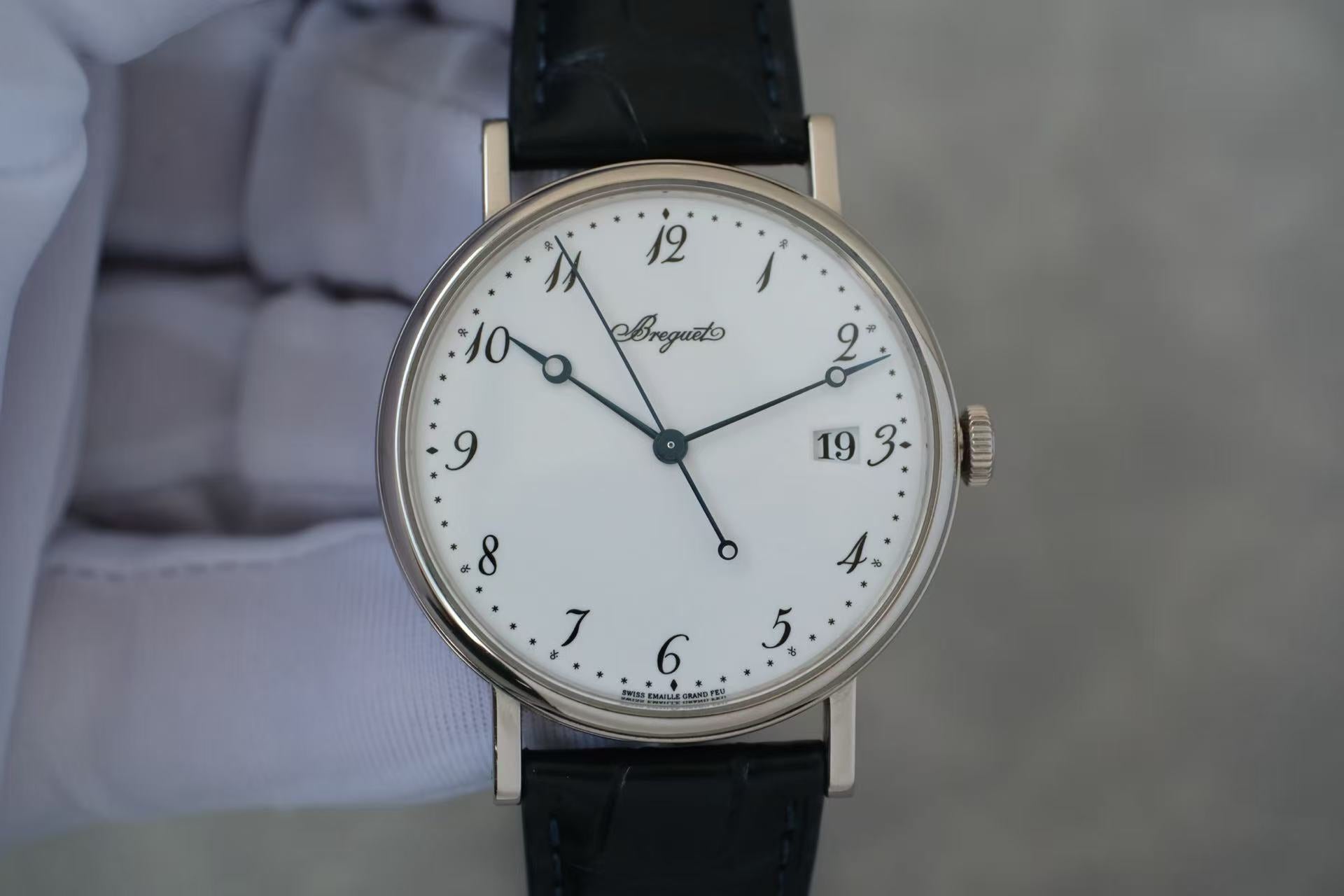 ✦ 宝玑 Breguet 经典系列 Classique 5177BB 大明火珐琅盘 18K白金 38mm 2016年全套带票