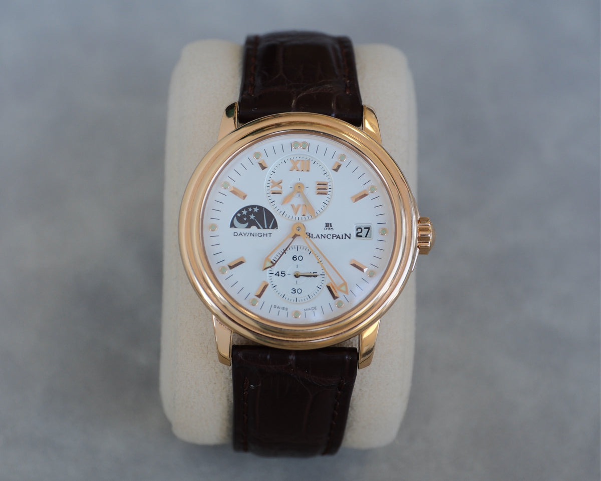 Blancpain 宝珀 领袖系列2160-3630-53B(隐藏款白色表盘),38mm自动机械,双时区/昼夜显示 单表好价
