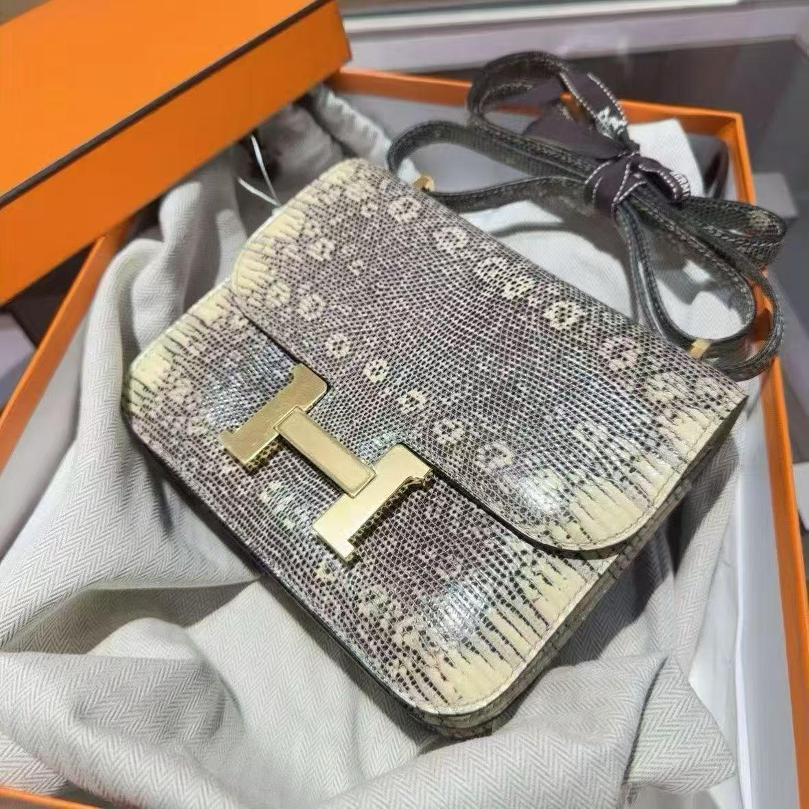 ✦ 爱马仕 Hermès 康康 Constance 19 喜马拉雅/原色蜥蜴皮 金扣 Y刻 2020年全套附票