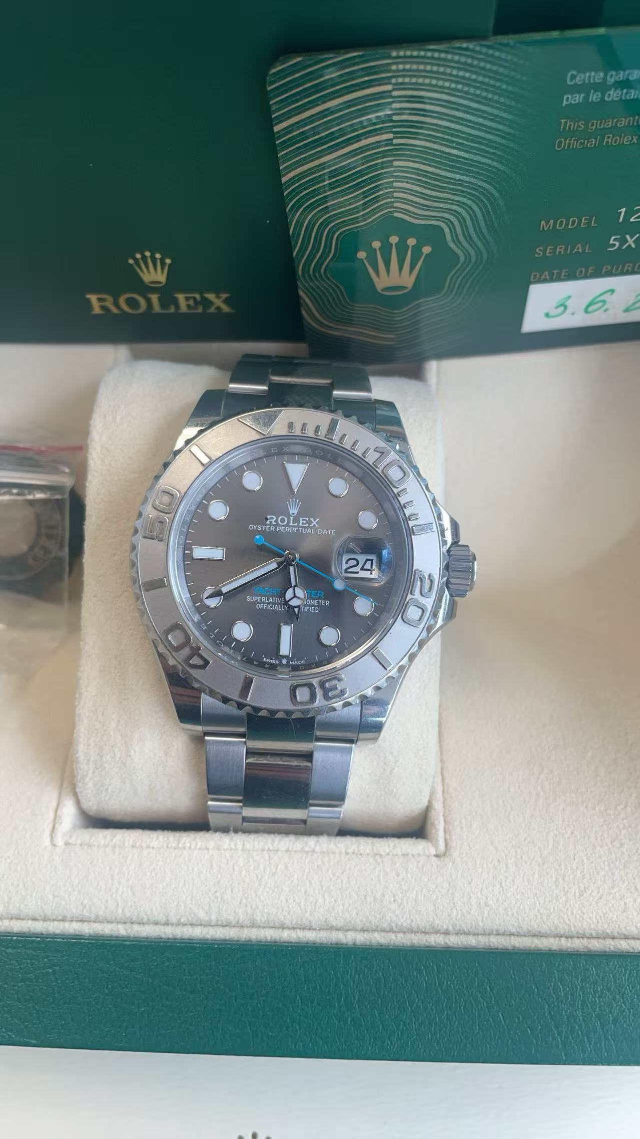 ✦ 劳力士 Rolex 游艇名仕型 126622-0001 铂金钢 40毫米 2021年全套