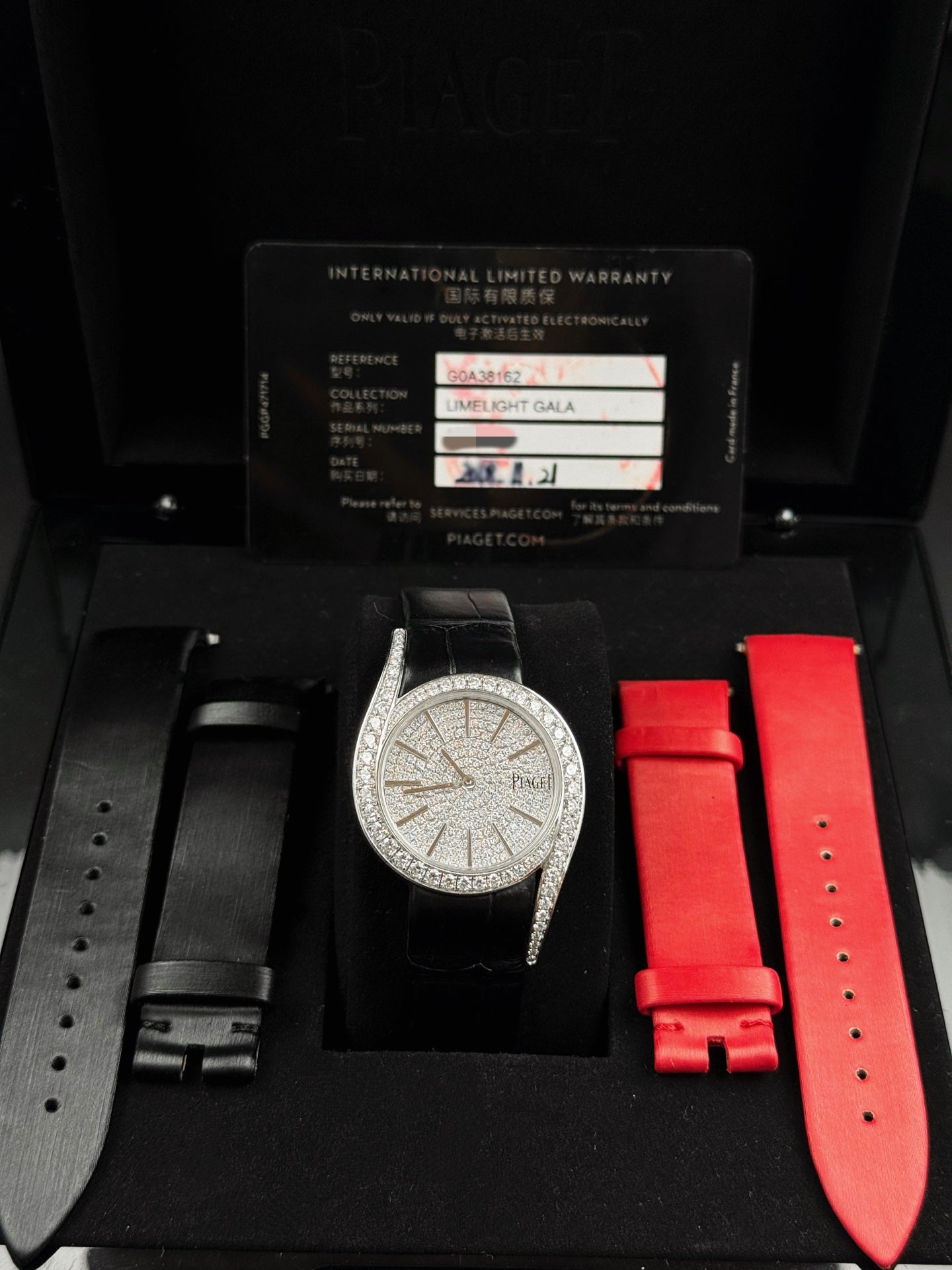 Piaget Limelight Gala Series G0A38162 18K White Gold Diamond-set 32mm Quartz Women's Watch 2018 Complete Set