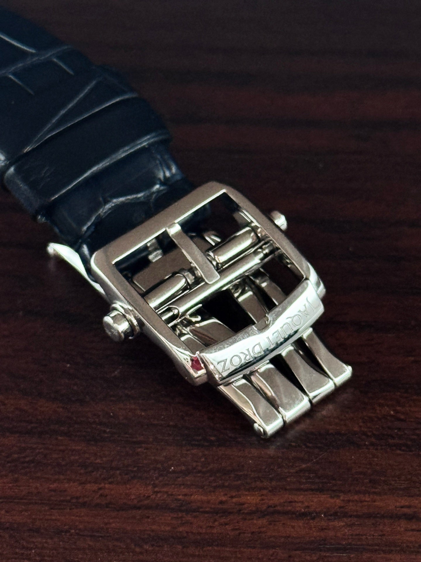 雅克德罗 Jaquet Droz 时分小针盘系列 J005000271 砂金石镶钻 35毫米 自动机械 99新单表