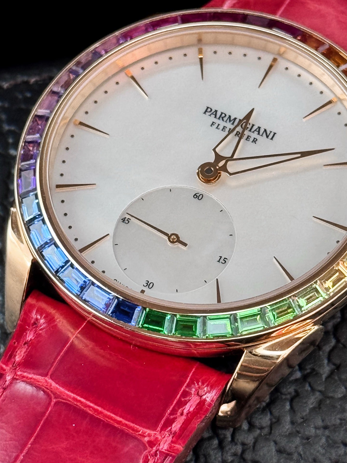 帕玛强尼 Parmigiani Fleurier TONDA系列 PFC288 18K玫瑰金 镶T方彩钻 39毫米 2025年全新全套