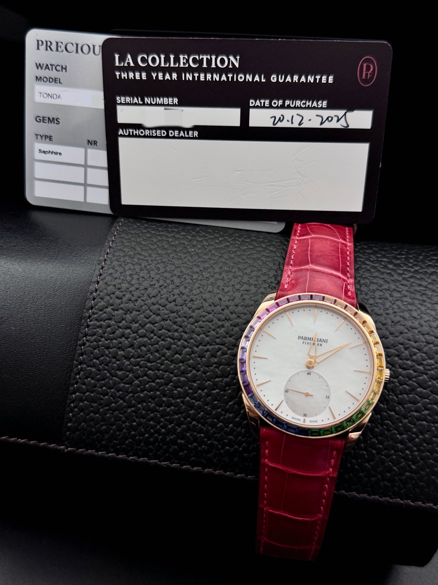 帕玛强尼 Parmigiani Fleurier TONDA系列 PFC288 18K玫瑰金 镶T方彩钻 39毫米 2025年全新全套
