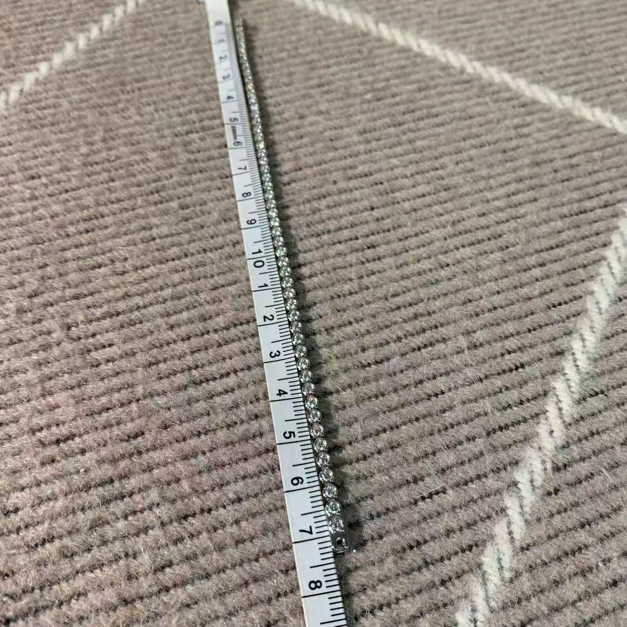 Cartier Classic Collection 18K White Gold Full Diamond Tennis Bracelet 17cm, 2017 Complete Set, In Stock, H260119