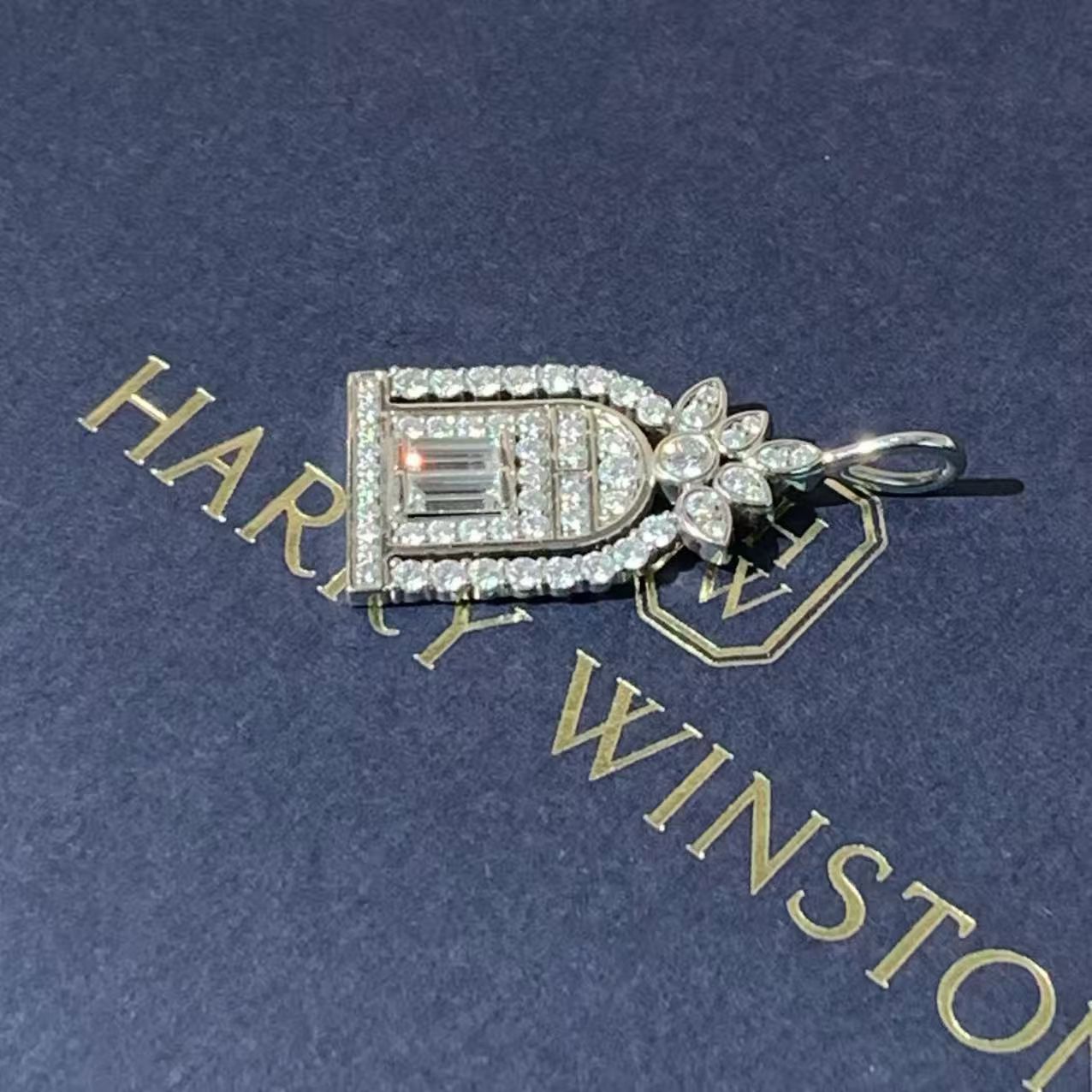 Harry Winston Winston Gates Platinum Full Diamond Pendant, 2025, Full Set Available Now