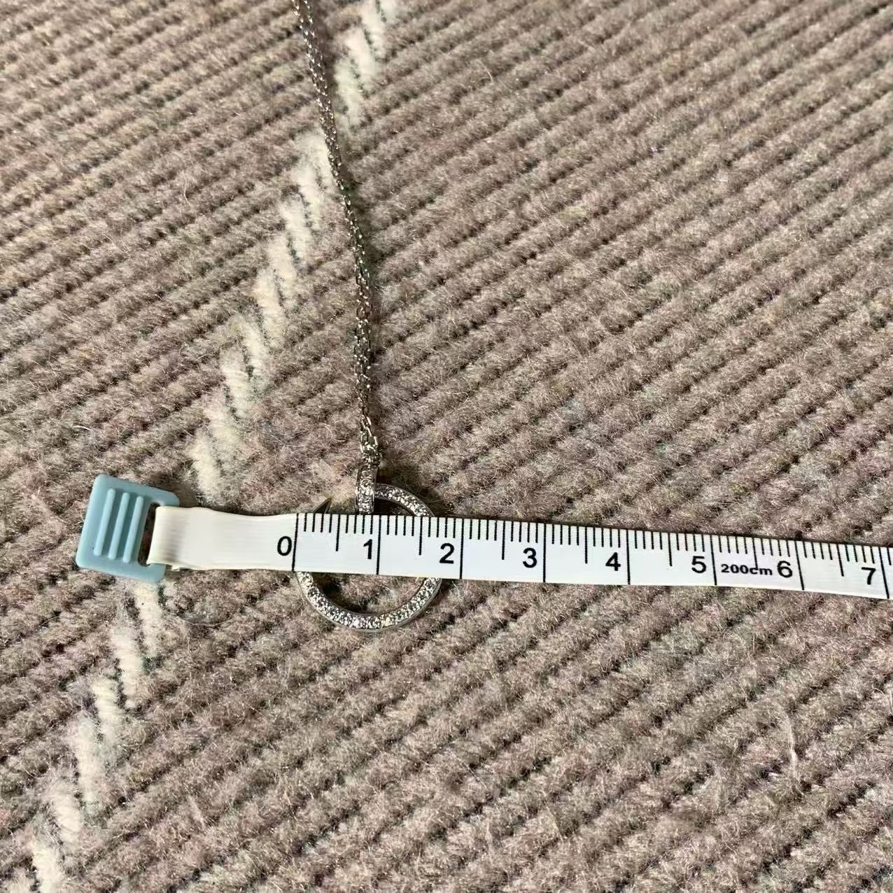 Cartier Juste un Clou 18K white gold full diamond necklace, purchased in 2023 (full set).