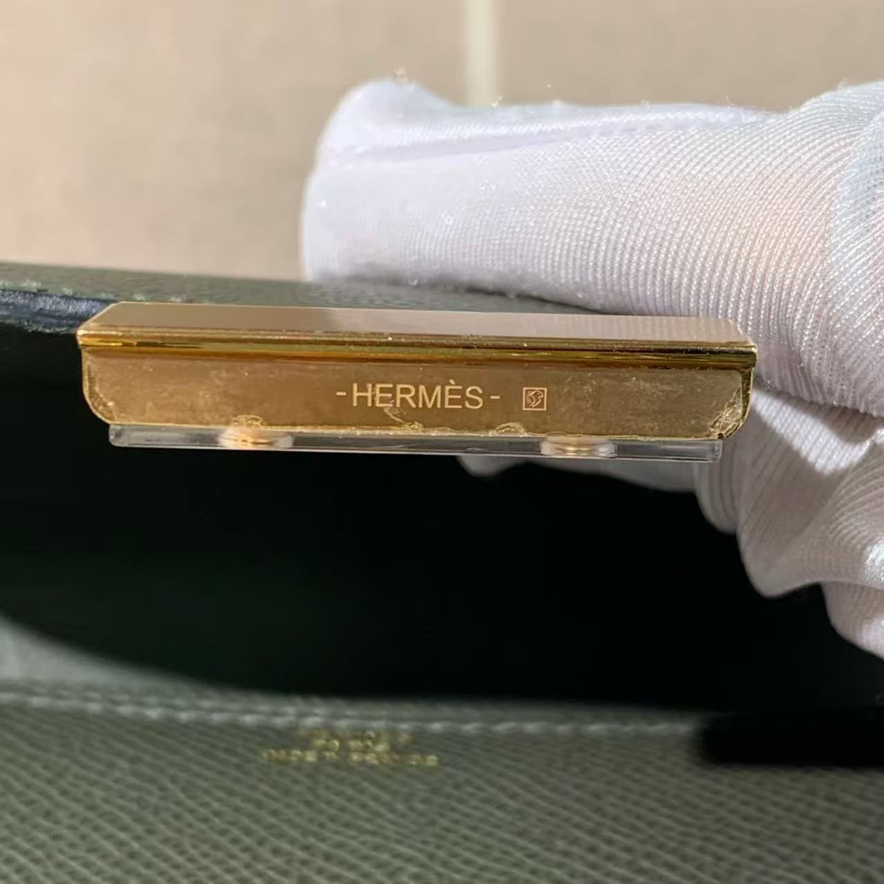 ✦ Hermès Constance 19 Bag C6 Grey-Green Epsom Leather with Gold Buckle and U-Engraving (Interior Mirror Version/Exquisite High-End Grey)