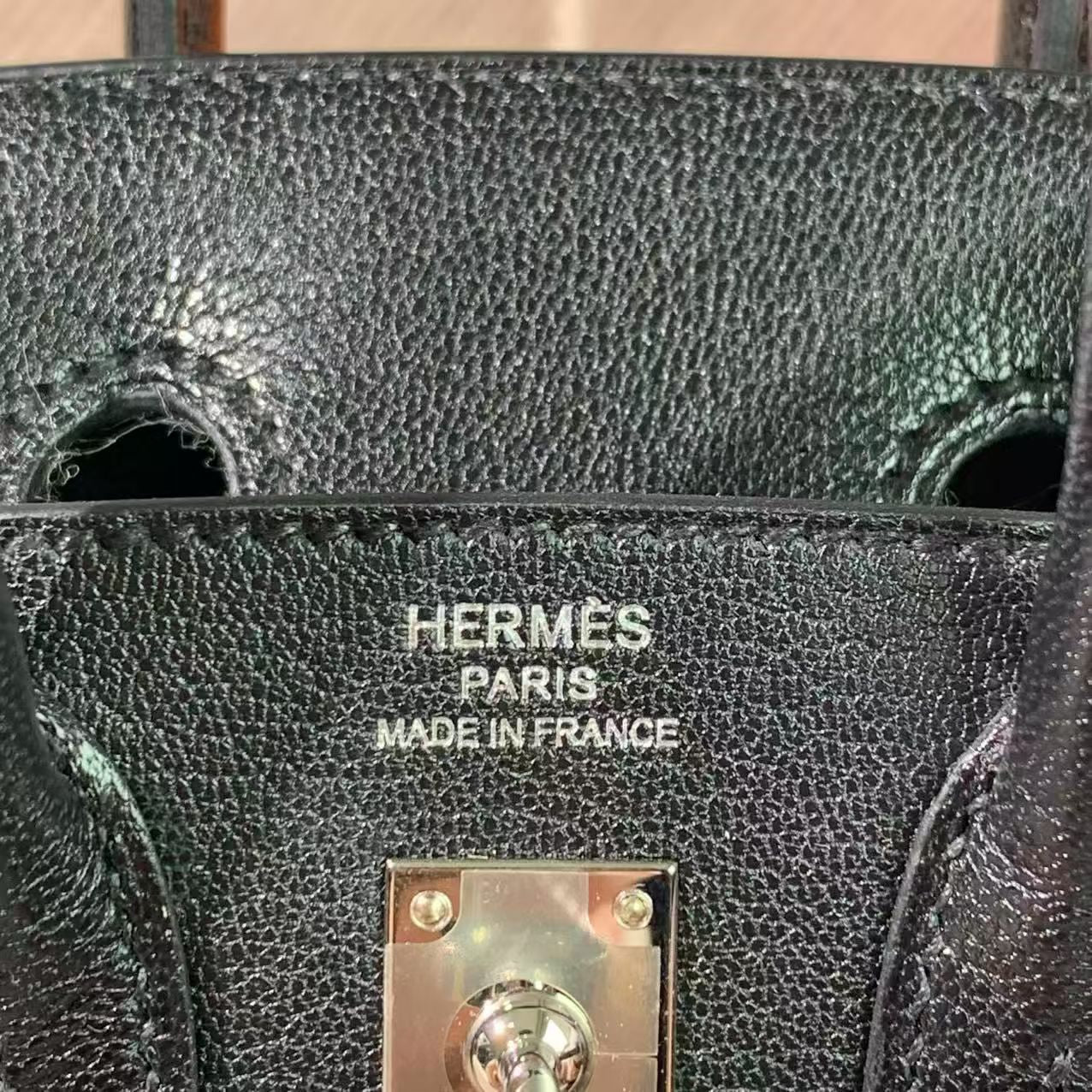 ✦ Hermès Birkin 20 Limited Edition Badge Beaded Black Goatskin Leather with Silver Buckle and K Engraving (Extreme Limited Edition/Complete Set with Invoice)