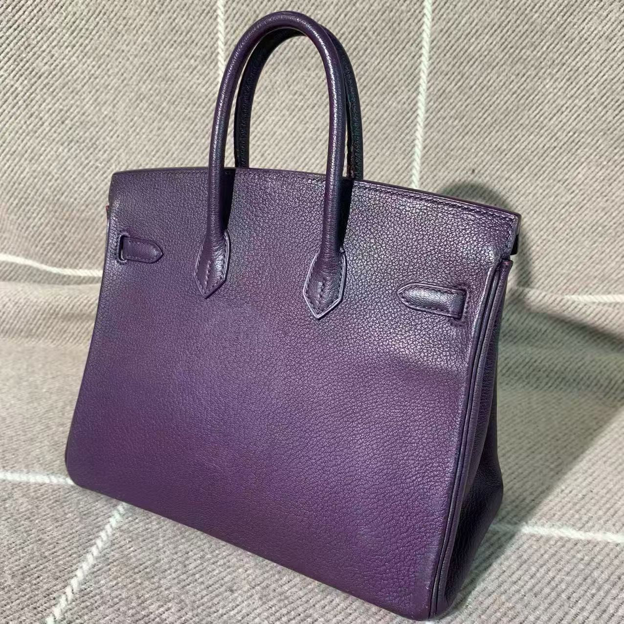 ✦ 爱马仕 Hermès Birkin 25 海葵紫 山羊皮 银扣 I刻 (极品成色/稀有山羊皮)