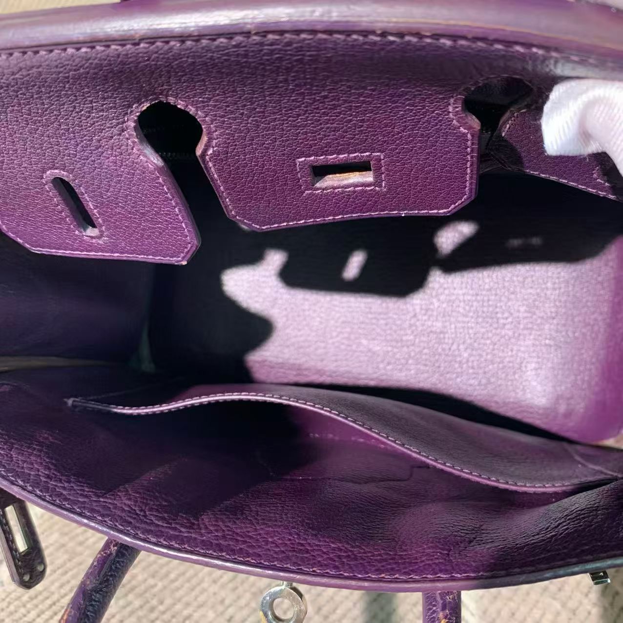 ✦ Hermès Birkin 25 Anemone Purple Goatskin Leather with Silver Buckle (Extra Fine Condition/Rare Goatskin)