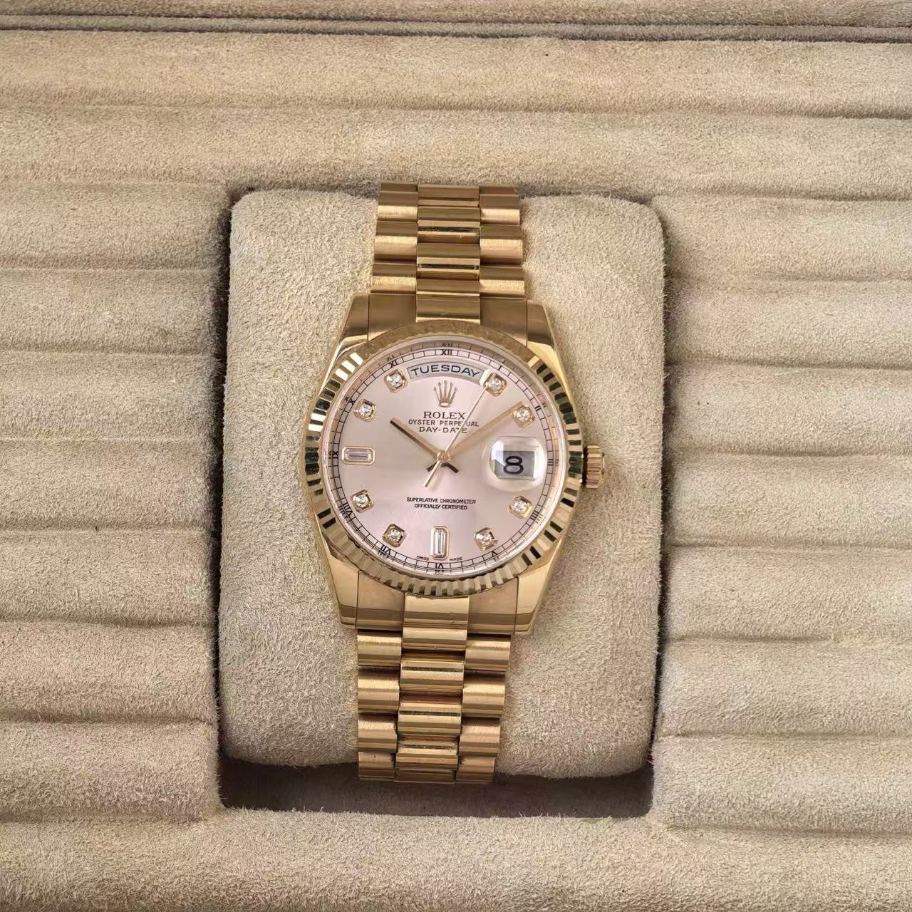 ✦ 劳力士 Rolex 星期日历型 36毫米 18K玫瑰金 元首表