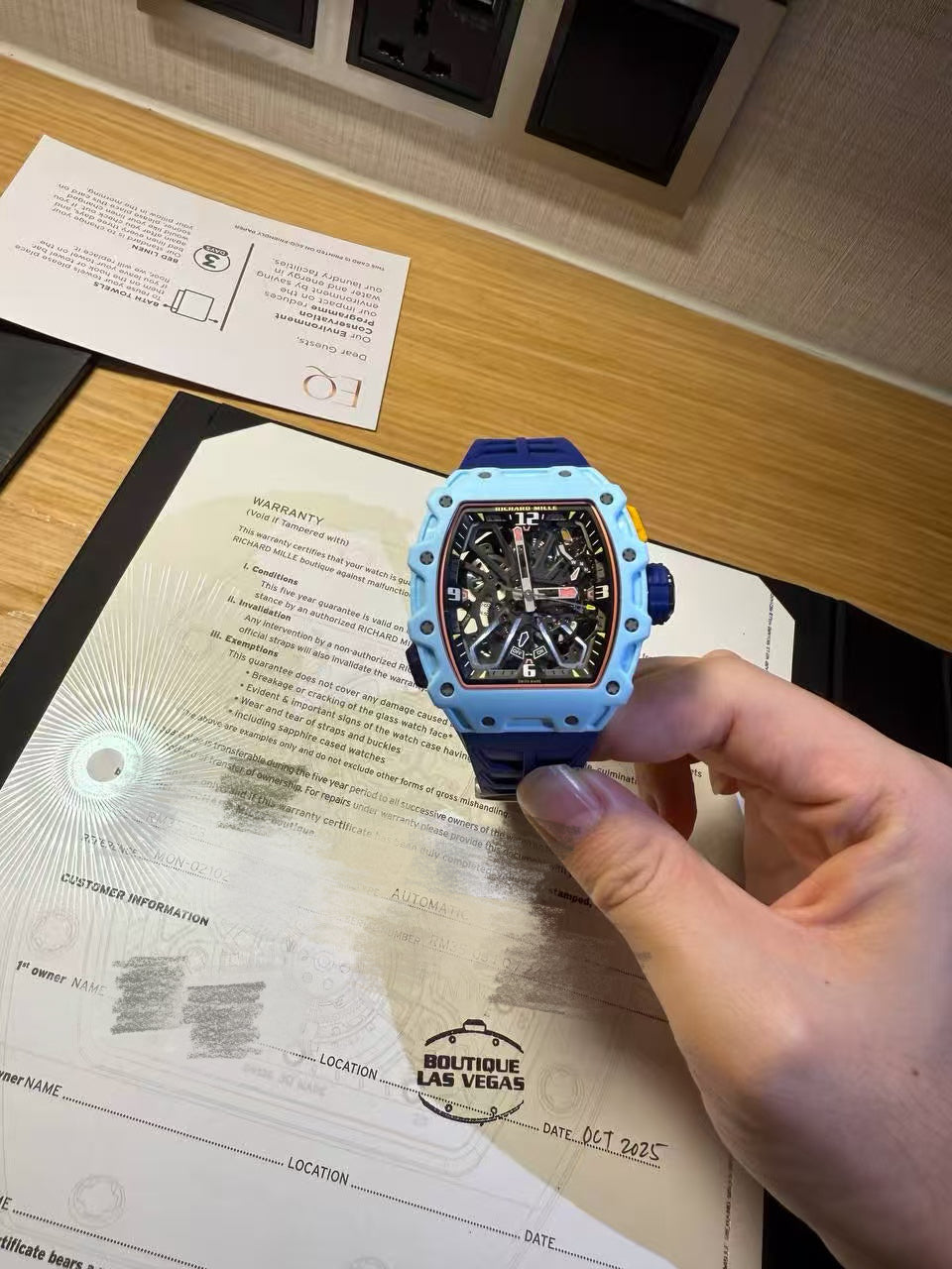 ✦ 理查德米勒 Richard Mille RM 35-03 自动腕表 Tiffany蓝 老板私藏