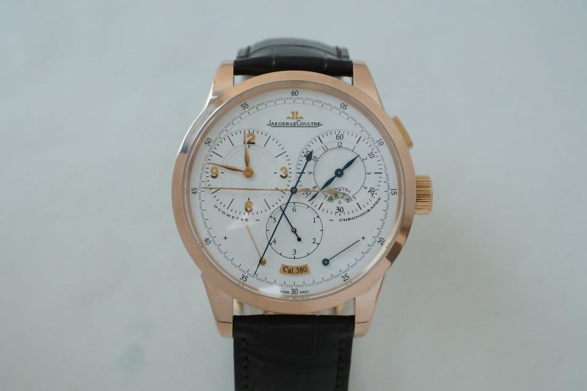 ✦ 积家 Jaeger-LeCoultre 双翼系列 42毫米 18K玫瑰金 手动机械腕表