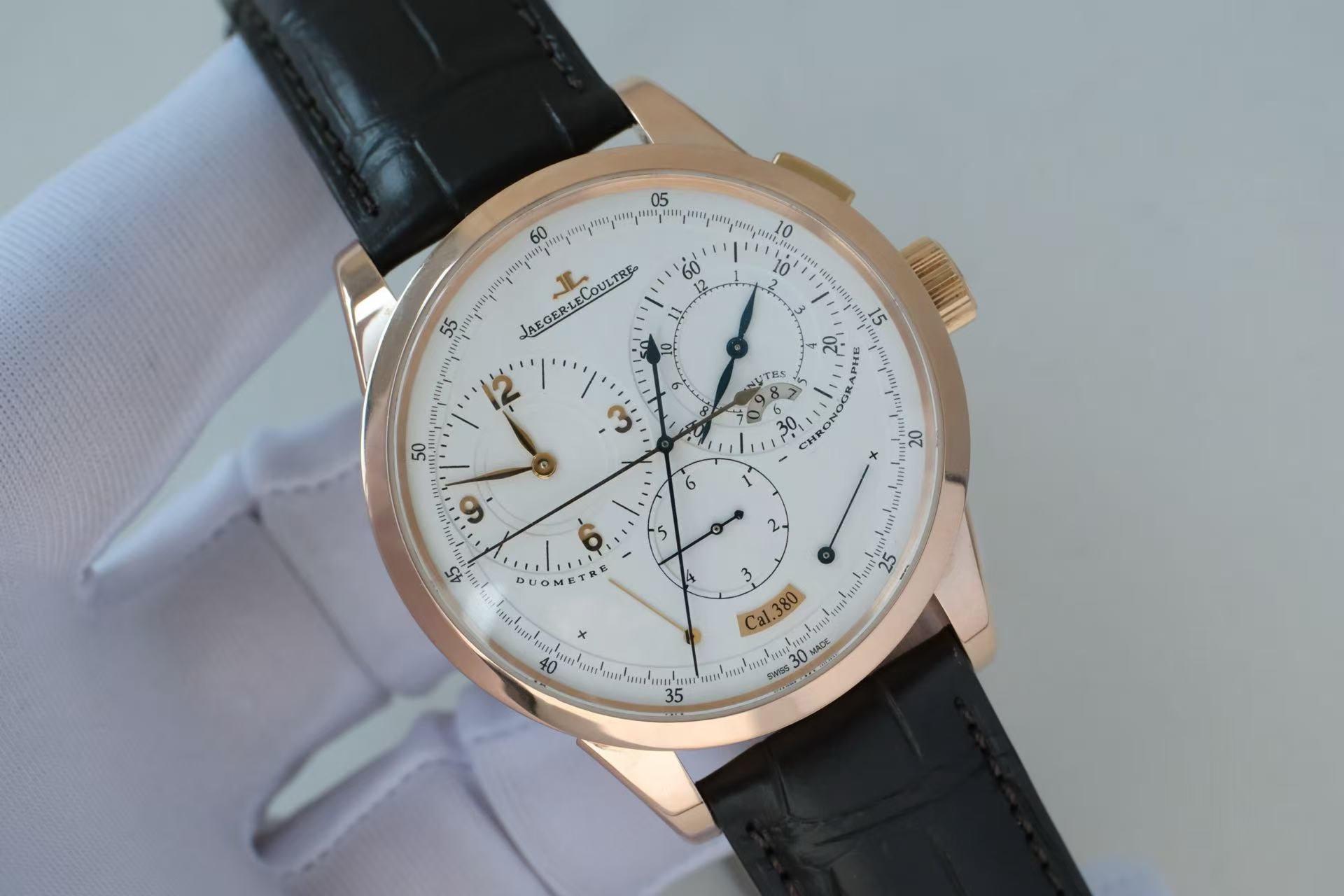 ✦ 积家 Jaeger-LeCoultre 双翼系列 42毫米 18K玫瑰金 手动机械腕表
