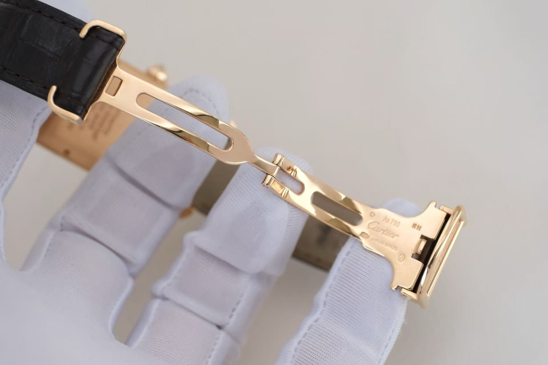 卡地亚 Cartier 坦克系列 Tank WB704851 18K玫瑰金 原厂镶钻 自动机械 45.1mm