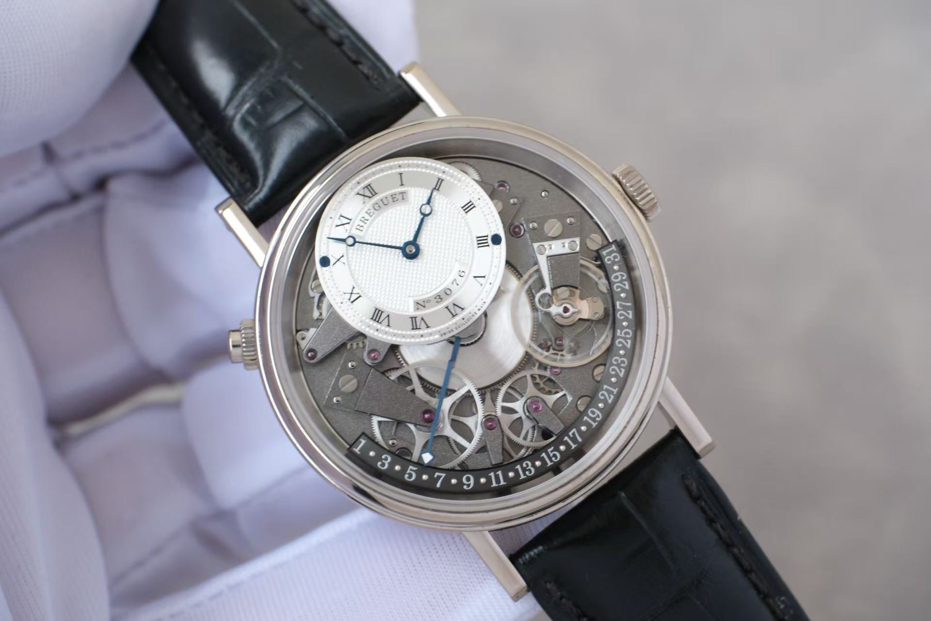 ✦ Breguet Heritage Collection 40mm 18K White Gold 7597BB Retrograde Date Watch