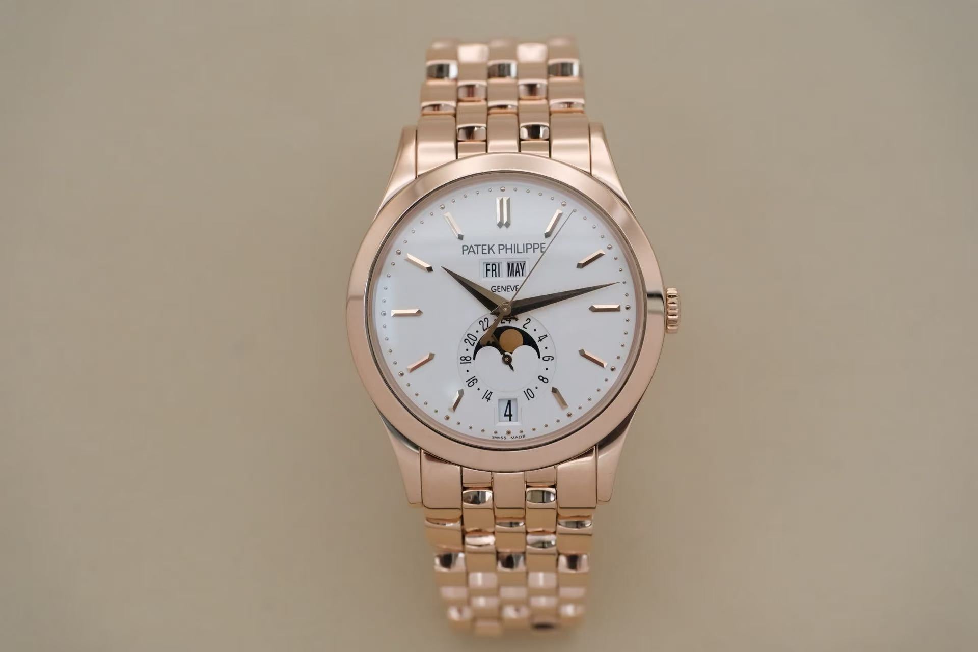 ✦ Patek Philippe Complications 38.5mm 18K Rose Gold Annual Calendar Watch 5396/1R-010