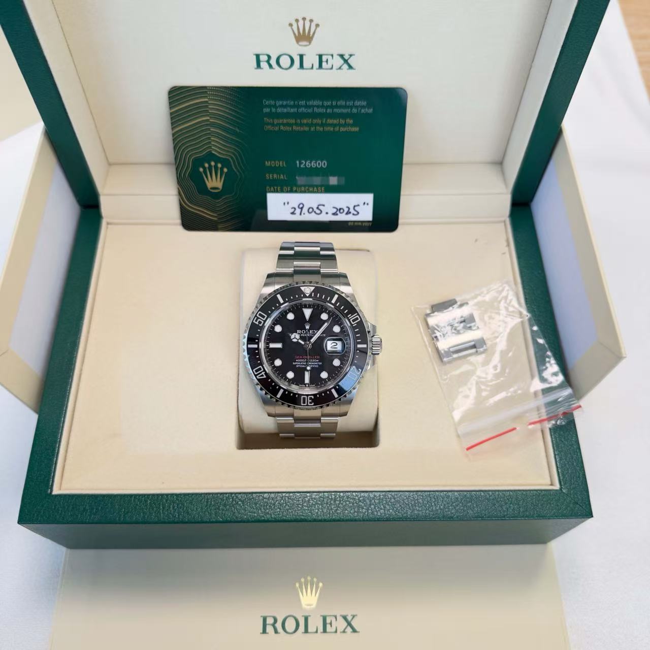✦ 劳力士 Rolex 海使型 "单红" 43毫米 蚝式钢 m126600-0002 (2025年极品全套)