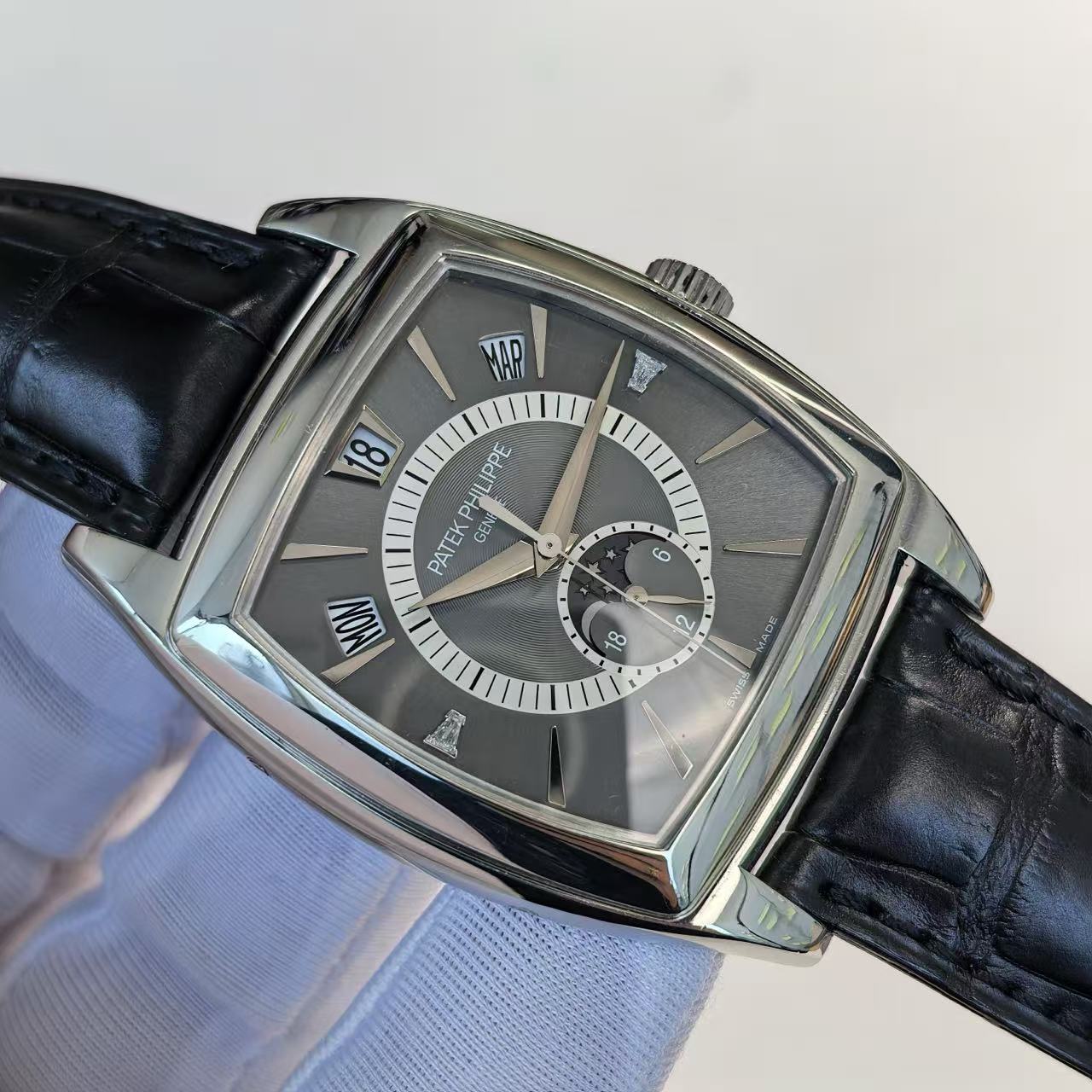 ✦ Patek Philippe Complications Collection 38x51mm 950 Platinum Annual Calendar Watch 5135P-001