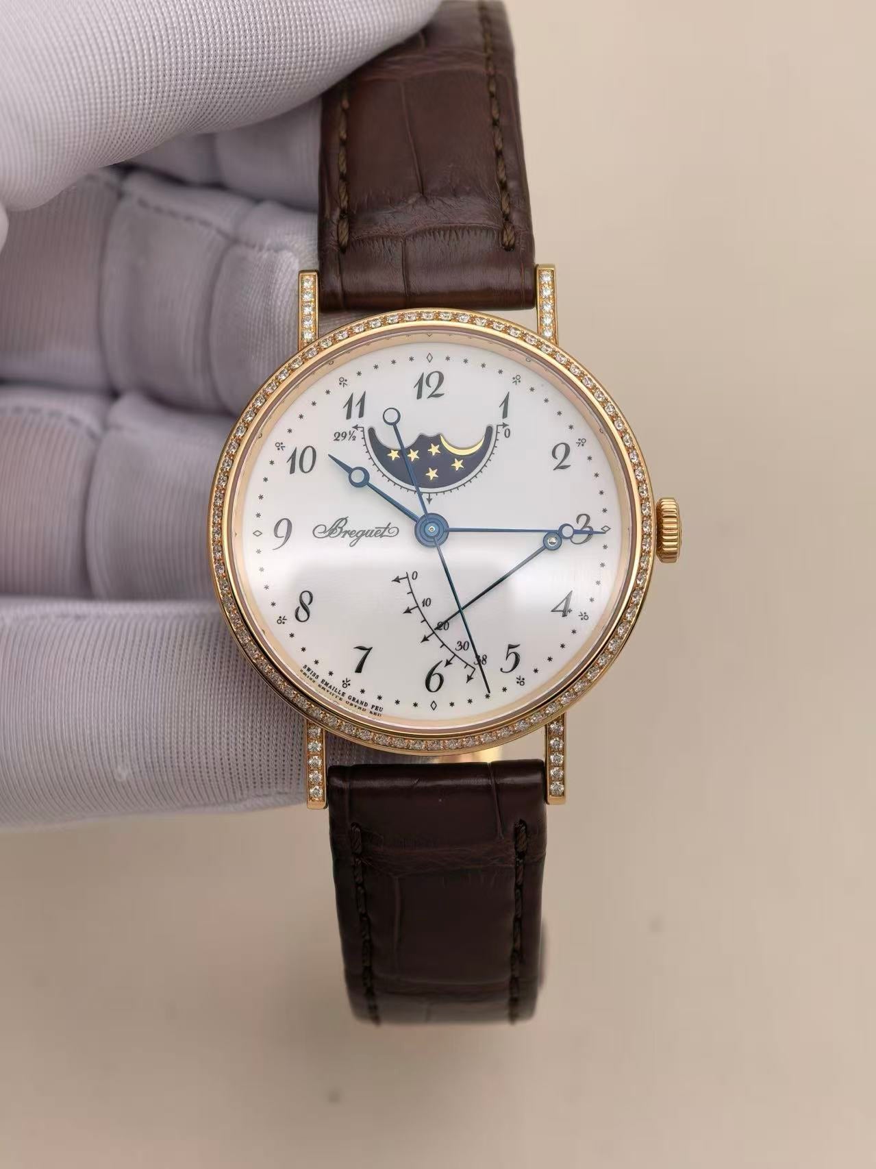 ✦ 宝玑 Breguet 经典系列 Classique 37毫米 18K玫瑰金 月相 8788BR (2015年全套/极品试戴状态)
