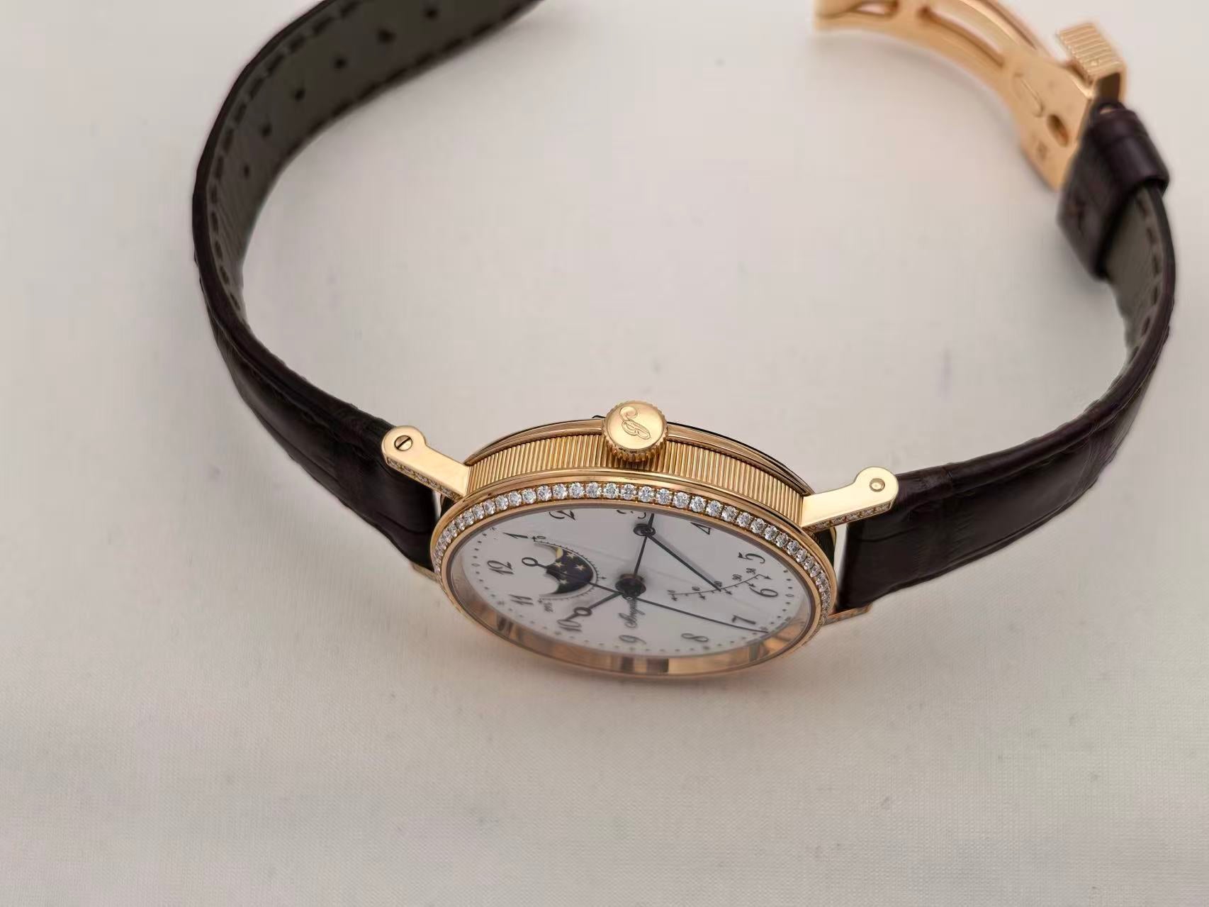 ✦ 宝玑 Breguet 经典系列 Classique 37毫米 18K玫瑰金 月相 8788BR (2015年全套/极品试戴状态)