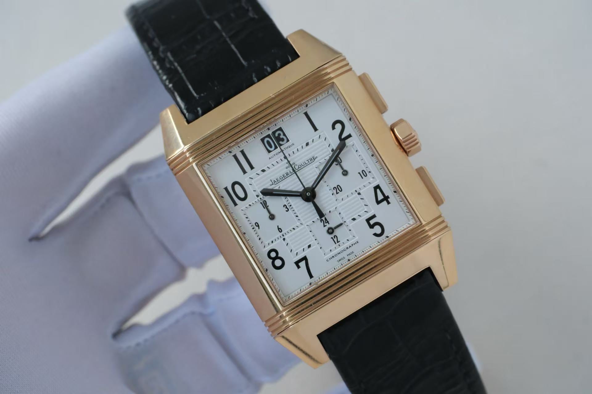 ✦ 积家 Jaeger-LeCoultre 翻转系列 Reverso 50.5x34.9毫米 18K玫瑰金 Q7012420