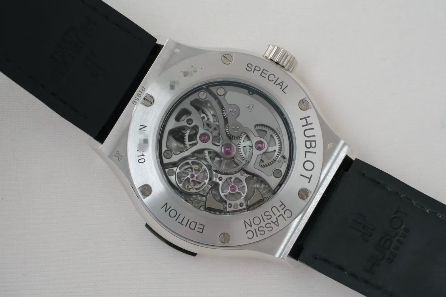 ✦ Hublot 45mm PT950 Platinum Skeleton Tourbillon Watch 504.TX.0170.LR.YOS16 (Limited Edition of 10 Pieces Worldwide/Complete Set)