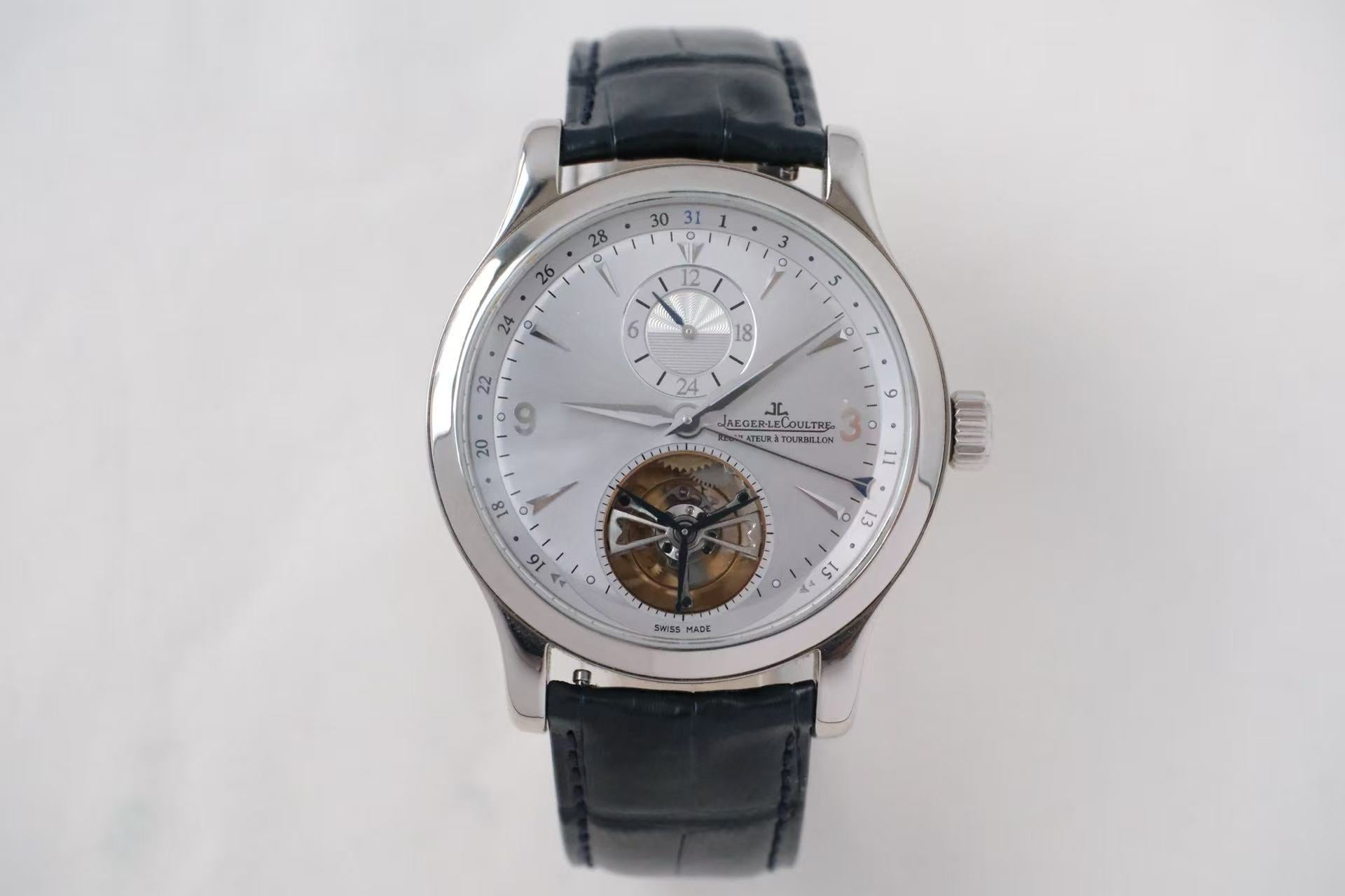 ✦ Jaeger-LeCoultre Master Collection 41.5mm 18K White Gold Standard Pointer Tourbillon Q1653440 (Excellent Condition)