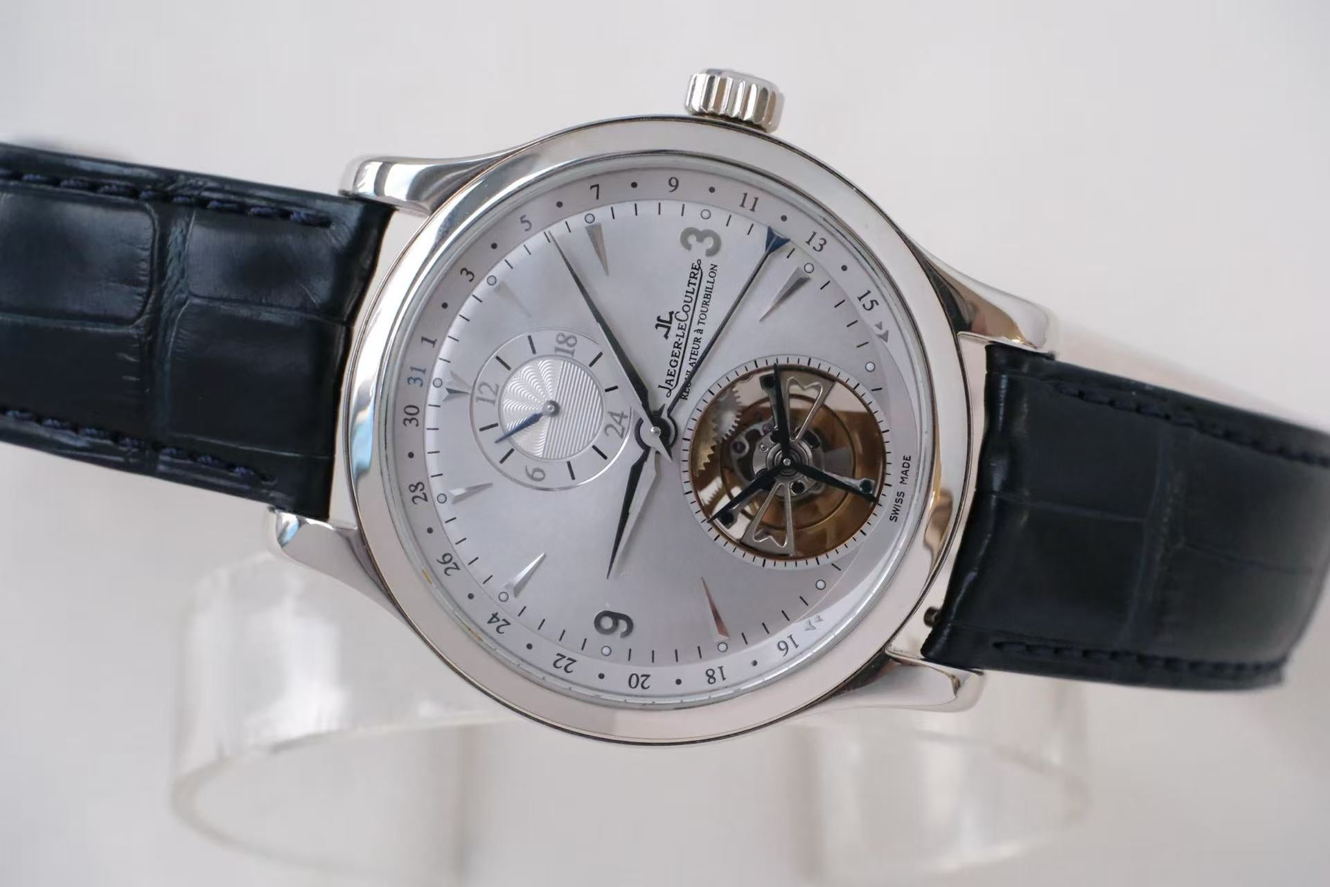 ✦ Jaeger-LeCoultre Master Collection 41.5mm 18K White Gold Standard Pointer Tourbillon Q1653440 (Excellent Condition)