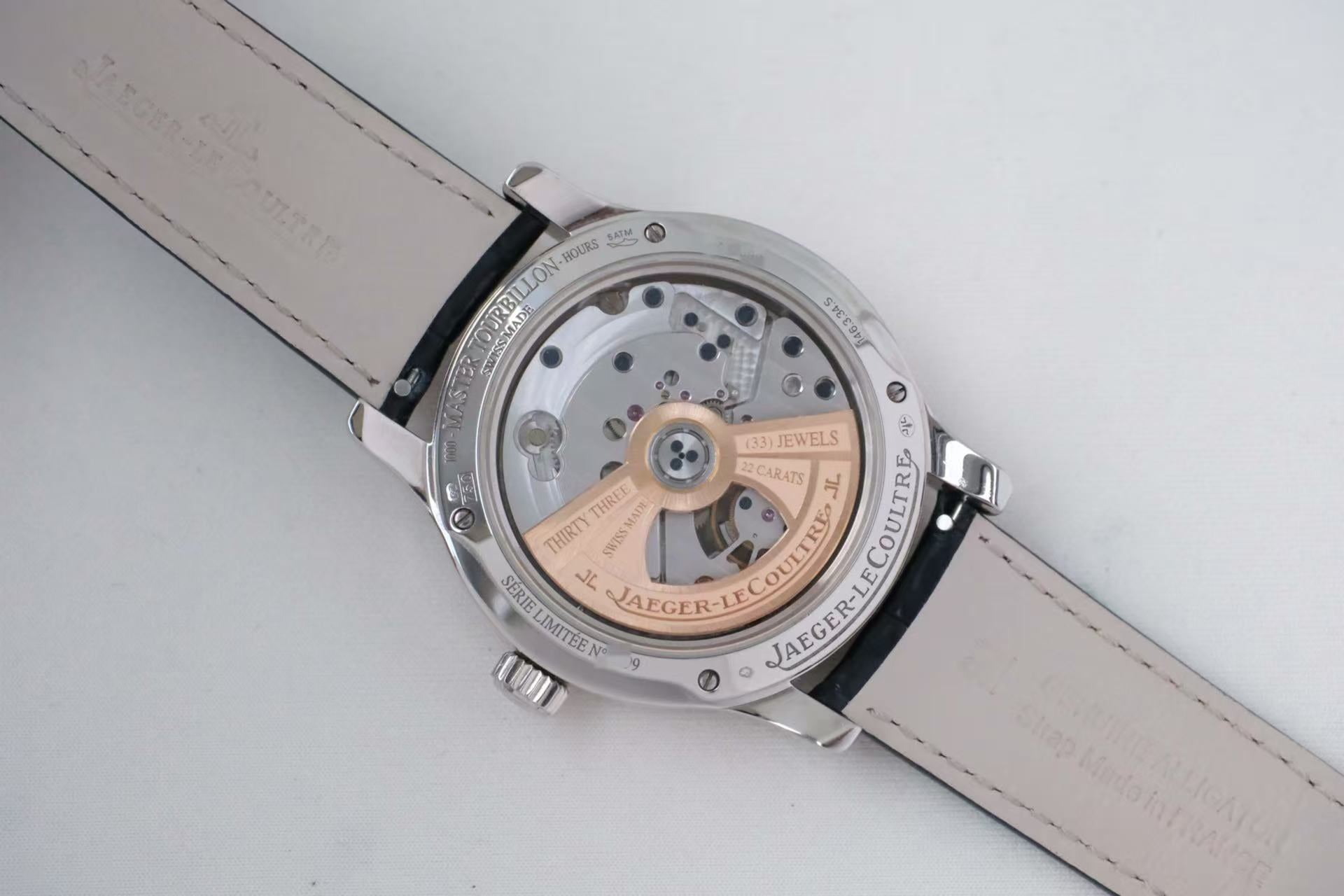 ✦ Jaeger-LeCoultre Master Collection 41.5mm 18K White Gold Standard Pointer Tourbillon Q1653440 (Excellent Condition)