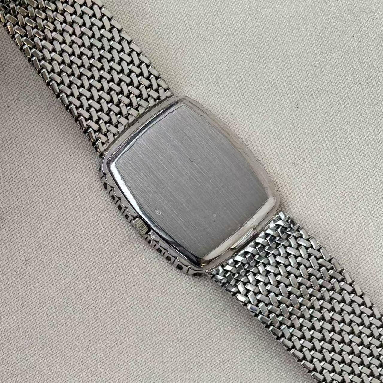 ✦ Patek Philippe 3617 Vintage 18K White Gold Bezel with Original Diamond-Set Hammered Bracelet (Unique Collector's Item/Total Weight 90.8g)