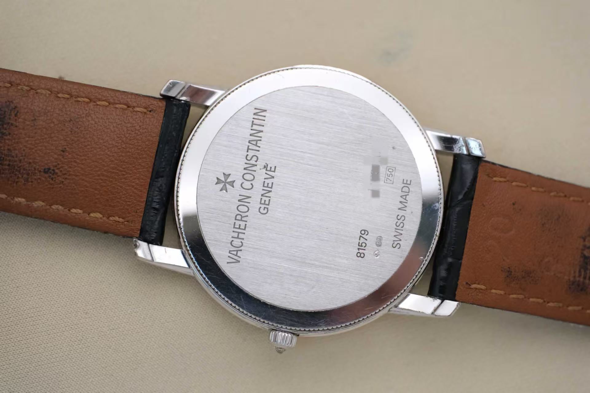 ✦ Vacheron Constantin Patrimony Collection 38mm 18K White Gold Dial with Pavé Diamonds 81579/000G-9274 (Premium Quality, In Stock/Watch Only)