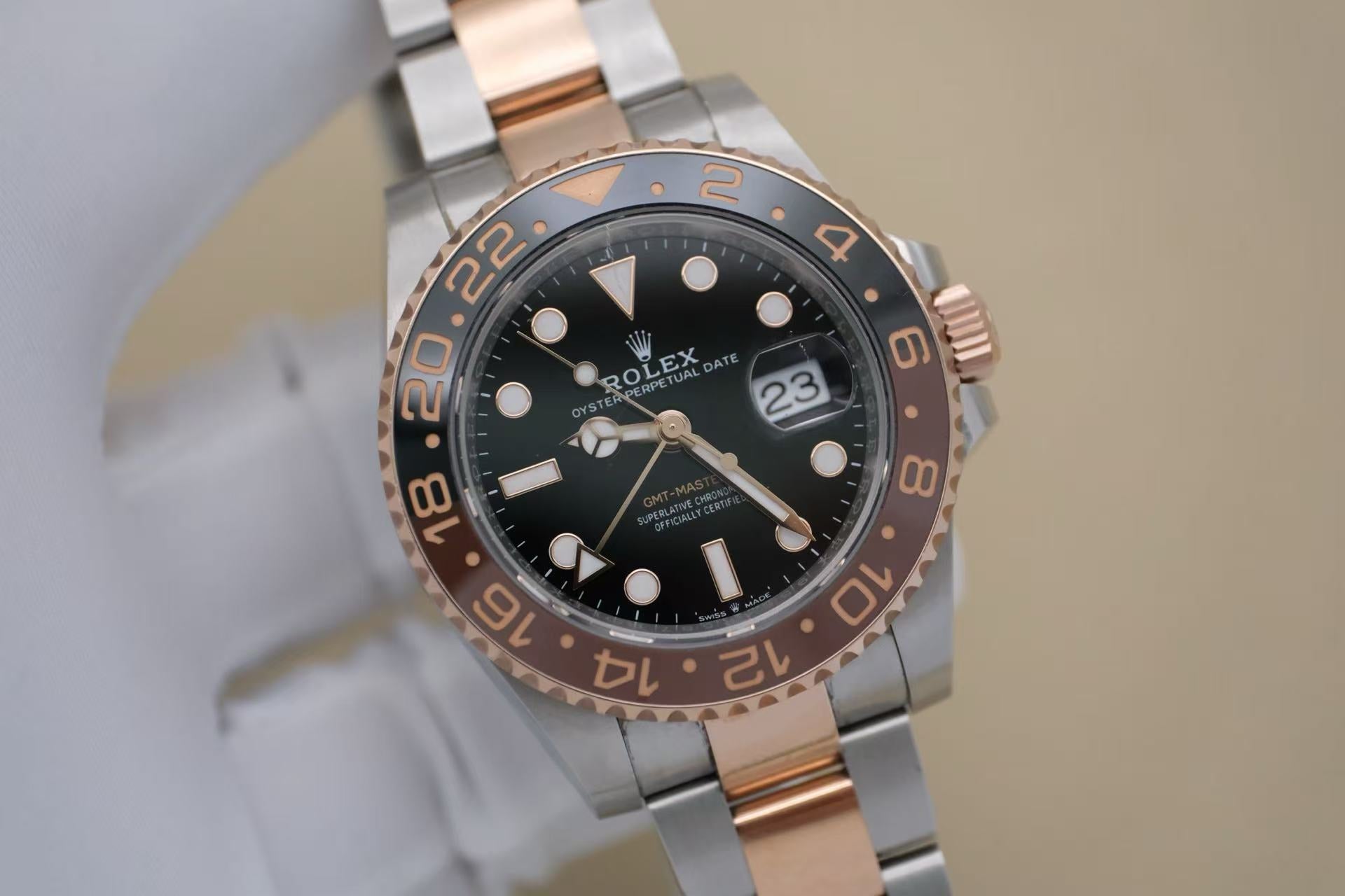 ✦ 劳力士 Rolex 格林尼治型 II 40毫米 玫瑰金钢 "沙士圈" m126711chnr-0002 (2025年3月全套全长/含收据)