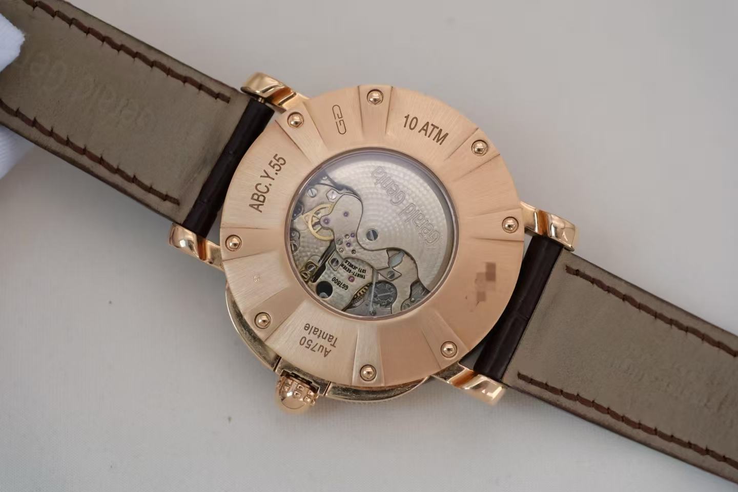 ✦ Gerald Genta 45mm Automatic Mechanical Chronograph in Tantalum with 18K Rose Gold Jumping Hour Retrograde Flyback (Designer Brand's Exclusive Masterpiece/In Stock)