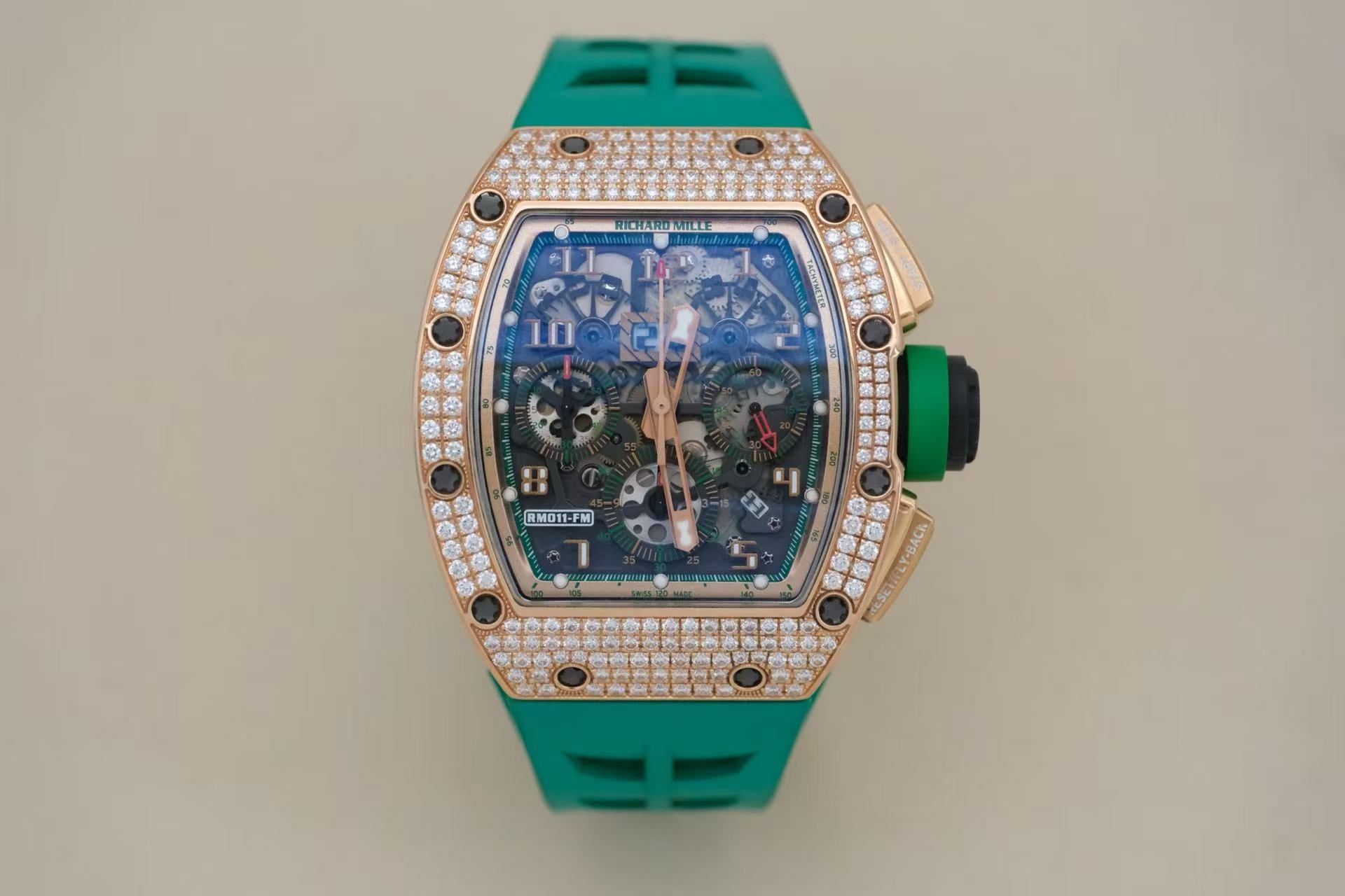 ✦ Richard Mille RM011 RG Macau Limited Edition 18K Rose Gold Rough Diamond (Limited to 30 pieces worldwide / Dual Certificates issued in 2016)