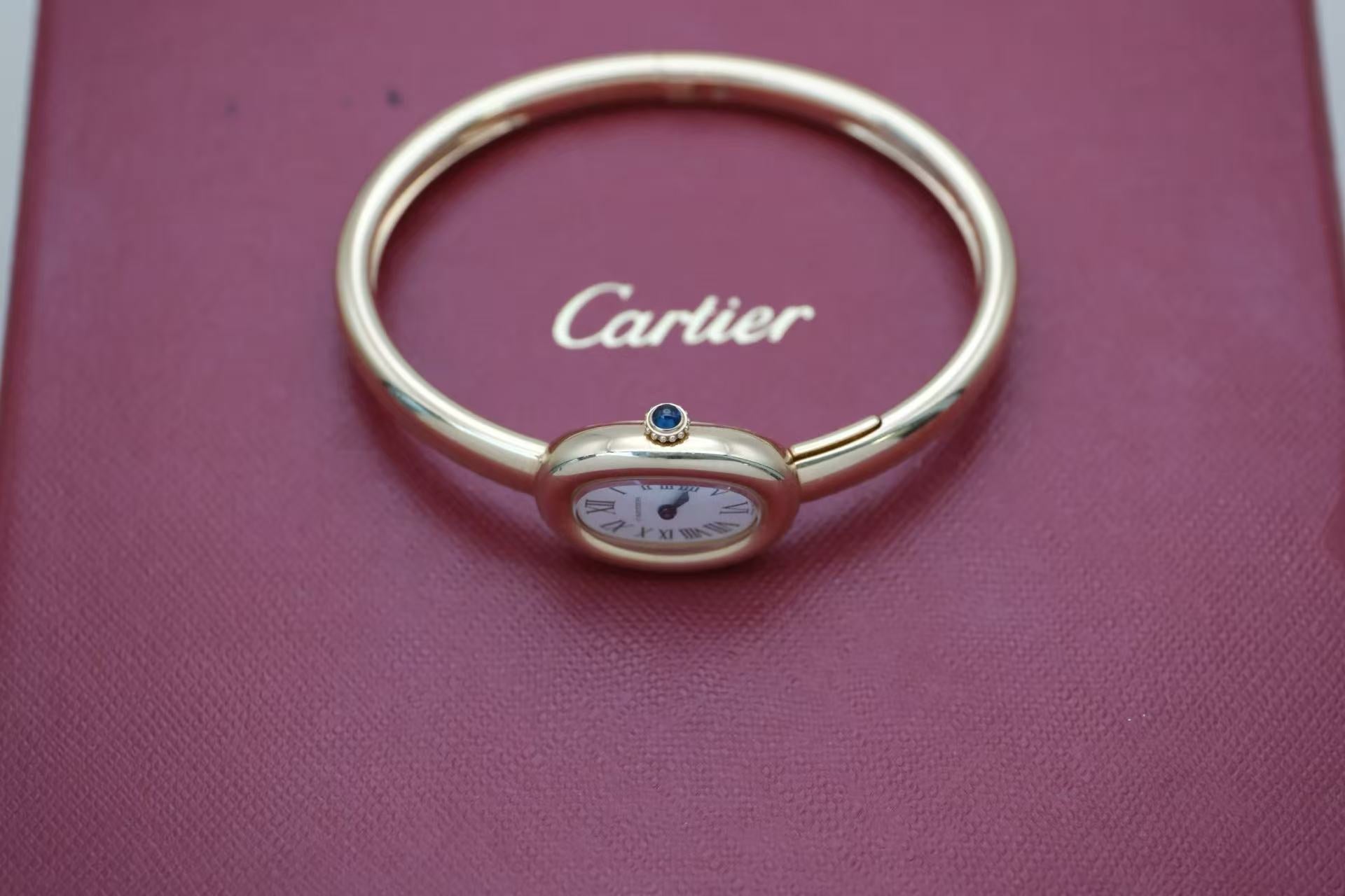✦ 卡地亚 Cartier Baignoire 浴缸系列 Mini WGBA0035 18K黄金 石英女表