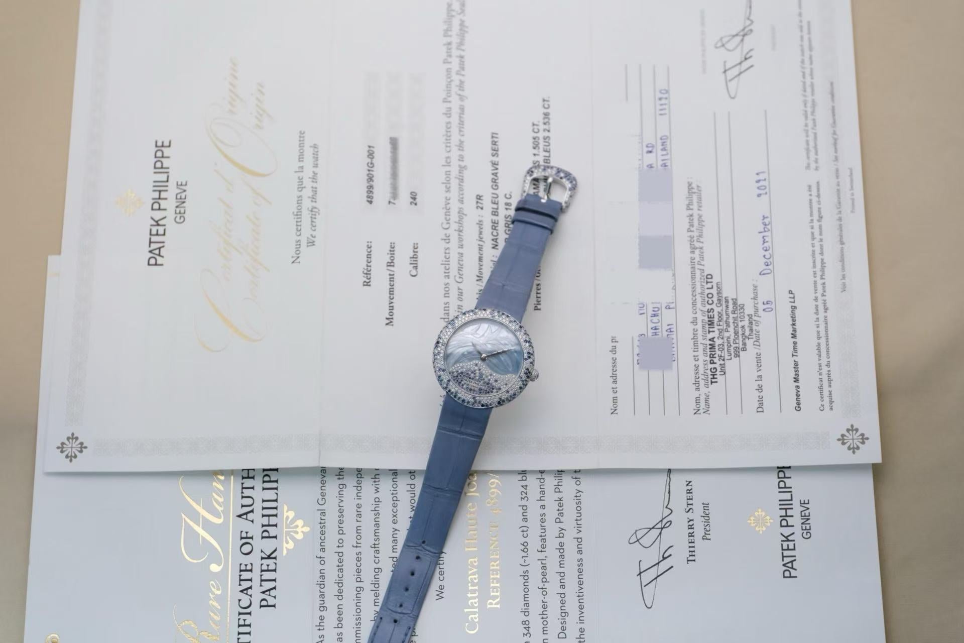 ✦ Patek Philippe Classic Watch 4899/901G 35.8mm 18K White Gold Automatic Mechanical Ladies' Watch with Diamonds and Sapphire Crystal