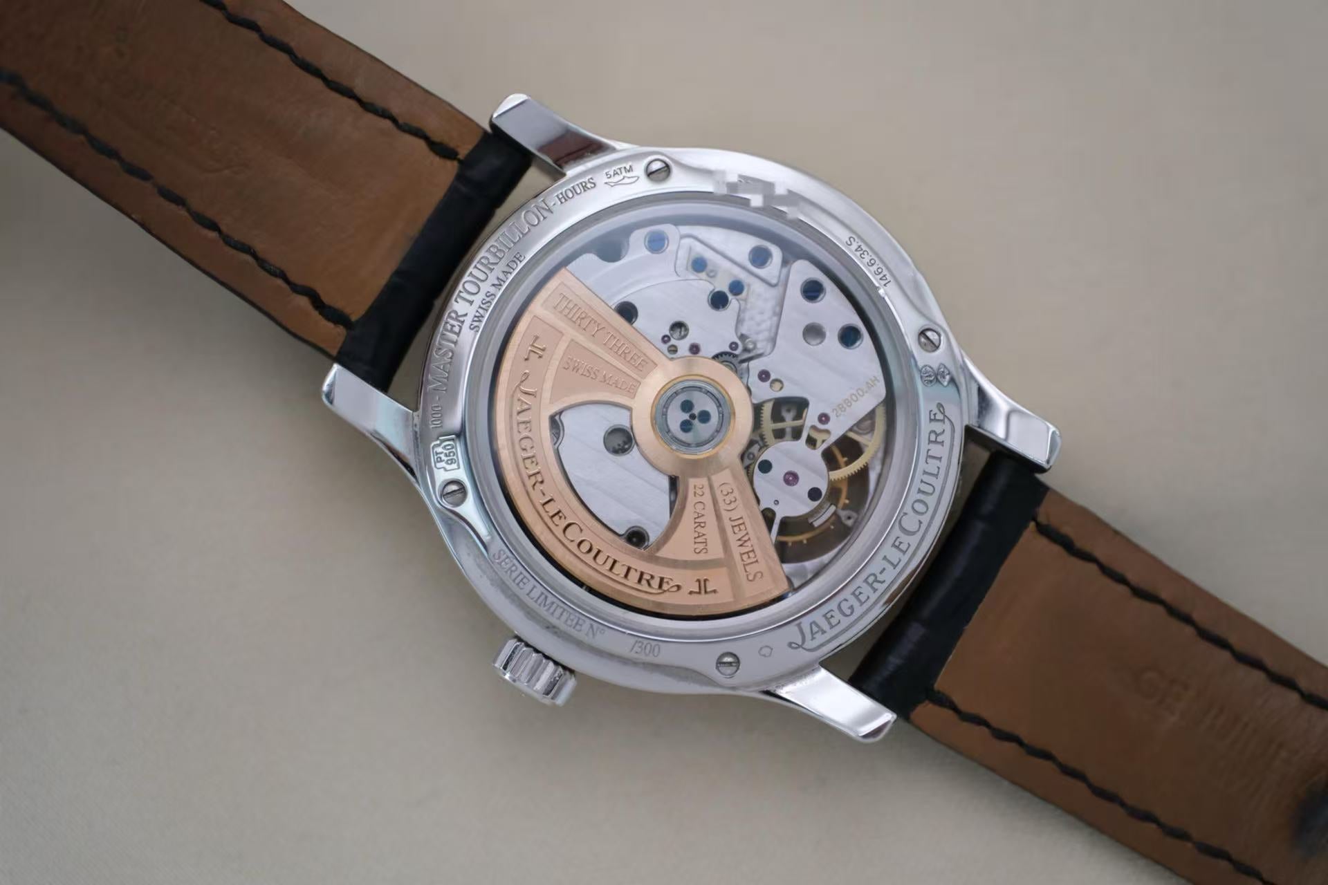 ✦ Jaeger-LeCoultre Master Collection Q1656450 41.5mm PT950 Platinum Tourbillon Limited Edition