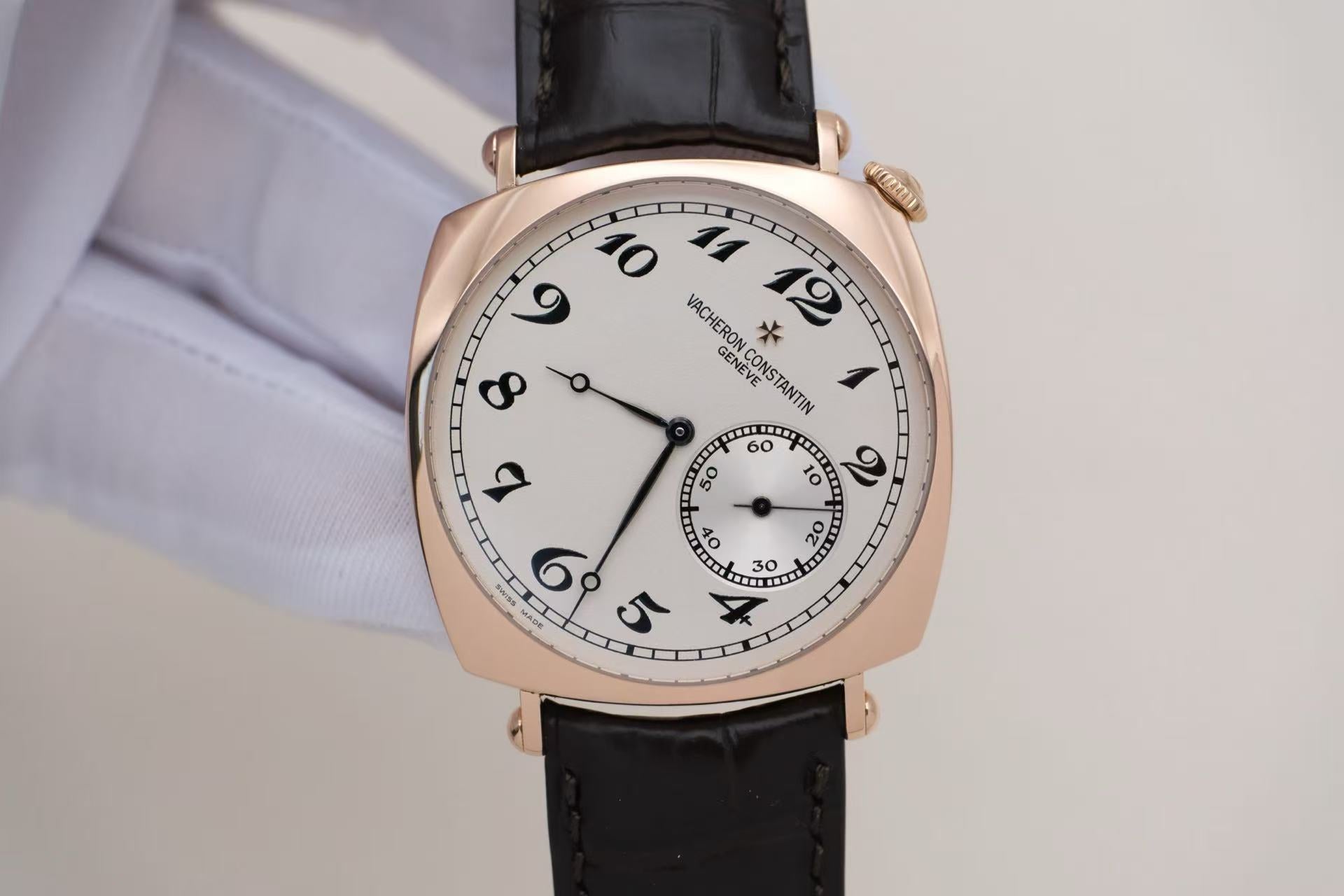 ✦ Vacheron Constantin Historic Masterpiece 82035 40mm 18K Pink Gold Off-center Dial Manual Winding Watch