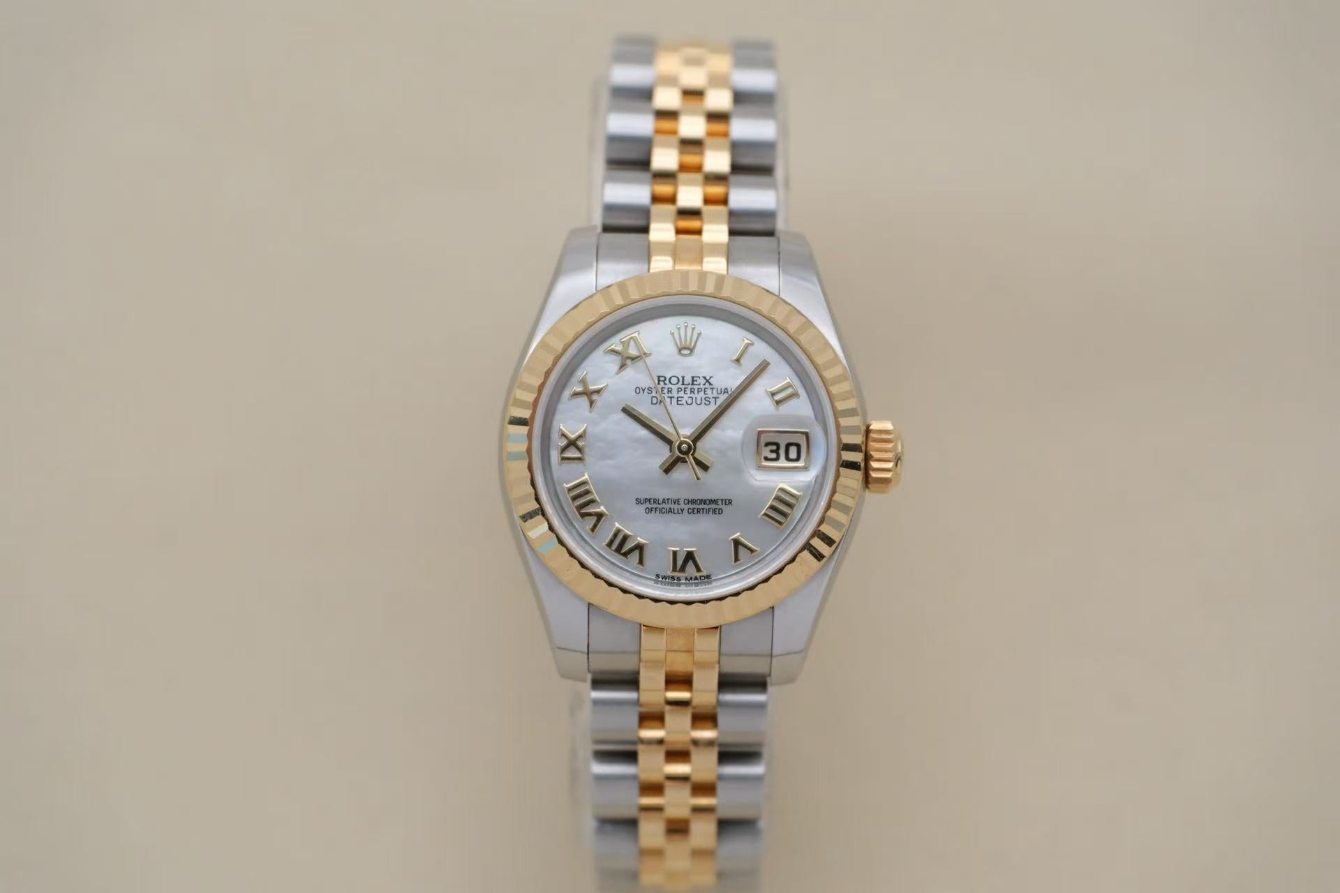 ✦ Rolex Lady-Datejust 179173 26mm Two-Tone Mother-of-Pearl Dial Roman numerals Automatic Mechanical Watch