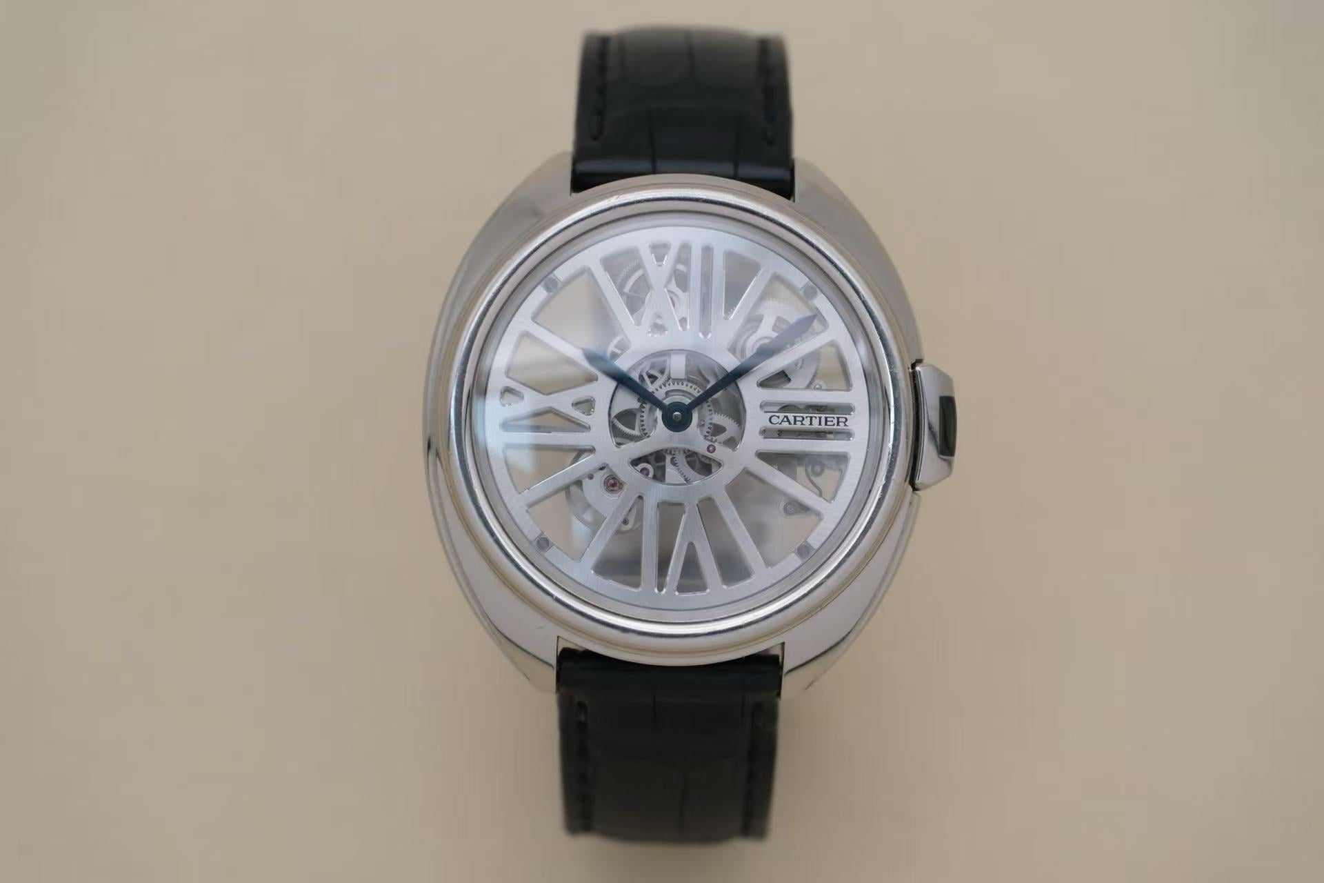 ✦ Cartier Key Series WHCL0008 41mm Pd950 Palladium Skeleton Disc Automatic Mechanical