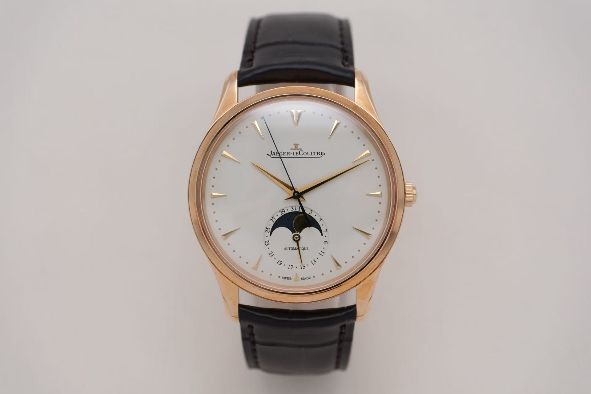 ✦ 积家 Jaeger-LeCoultre 大师系列 Q1362520 39毫米 18K玫瑰金 月相 自动机械