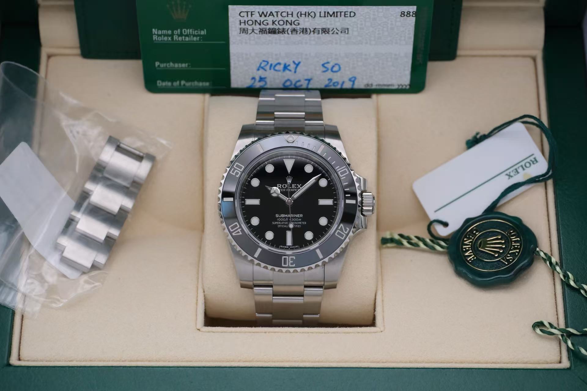 ✦ 劳力士 Rolex 潜航者型 114060 40毫米 蚝式钢 无历黑水鬼 自动机械